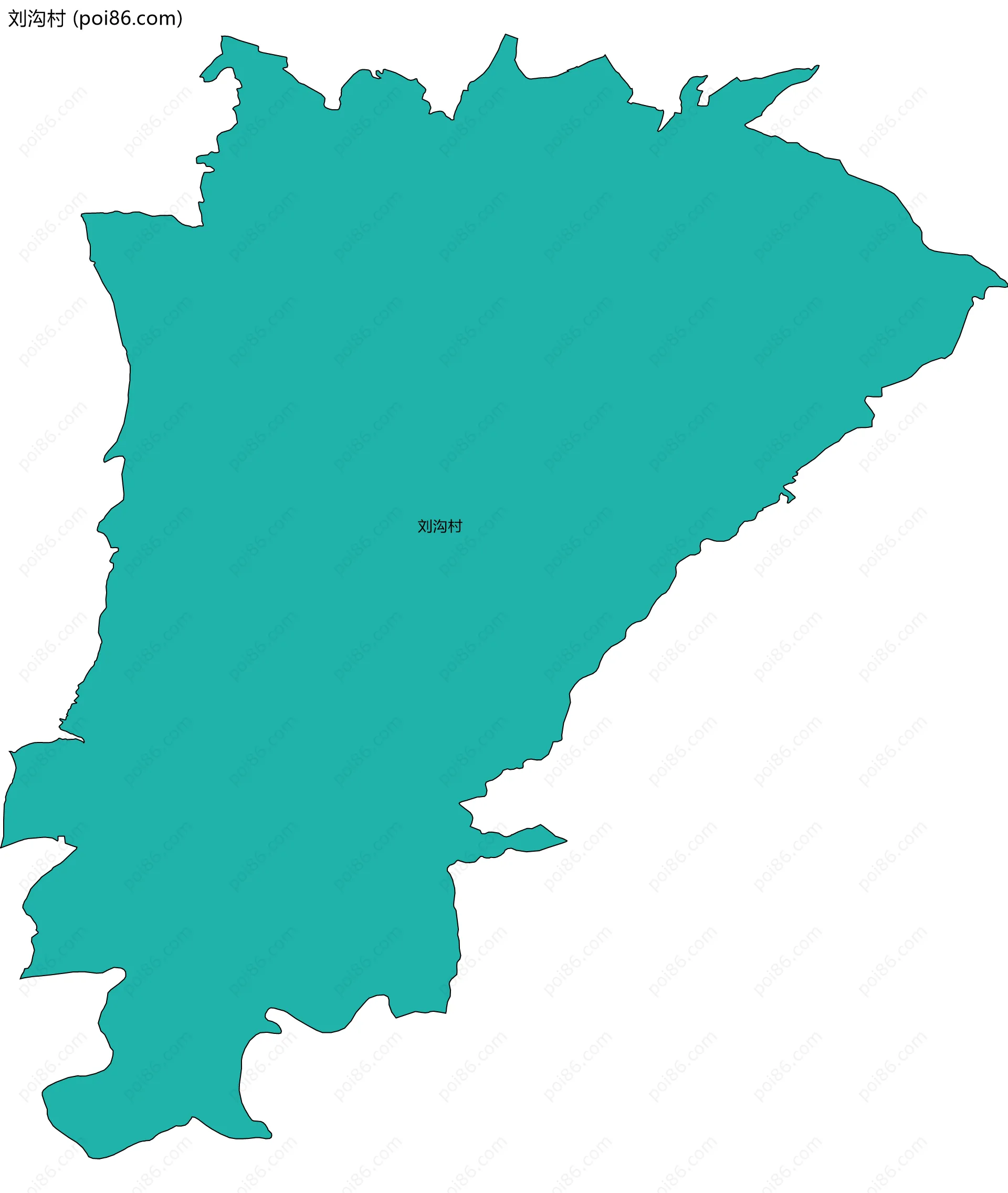 刘沟村边界地图