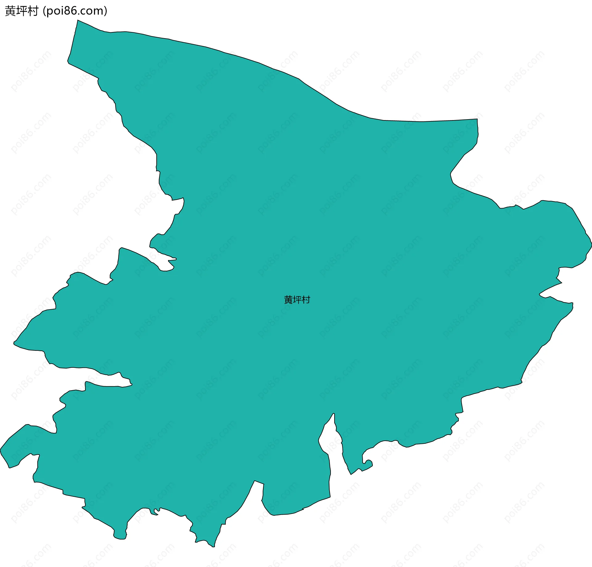 黄坪村边界地图