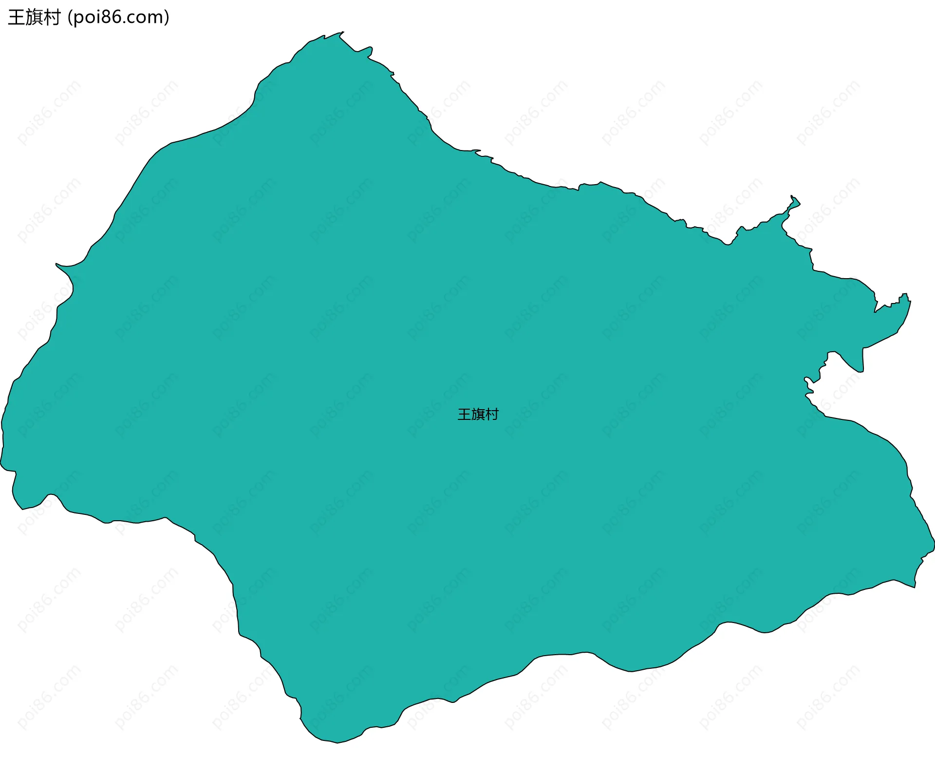 王旗村边界地图