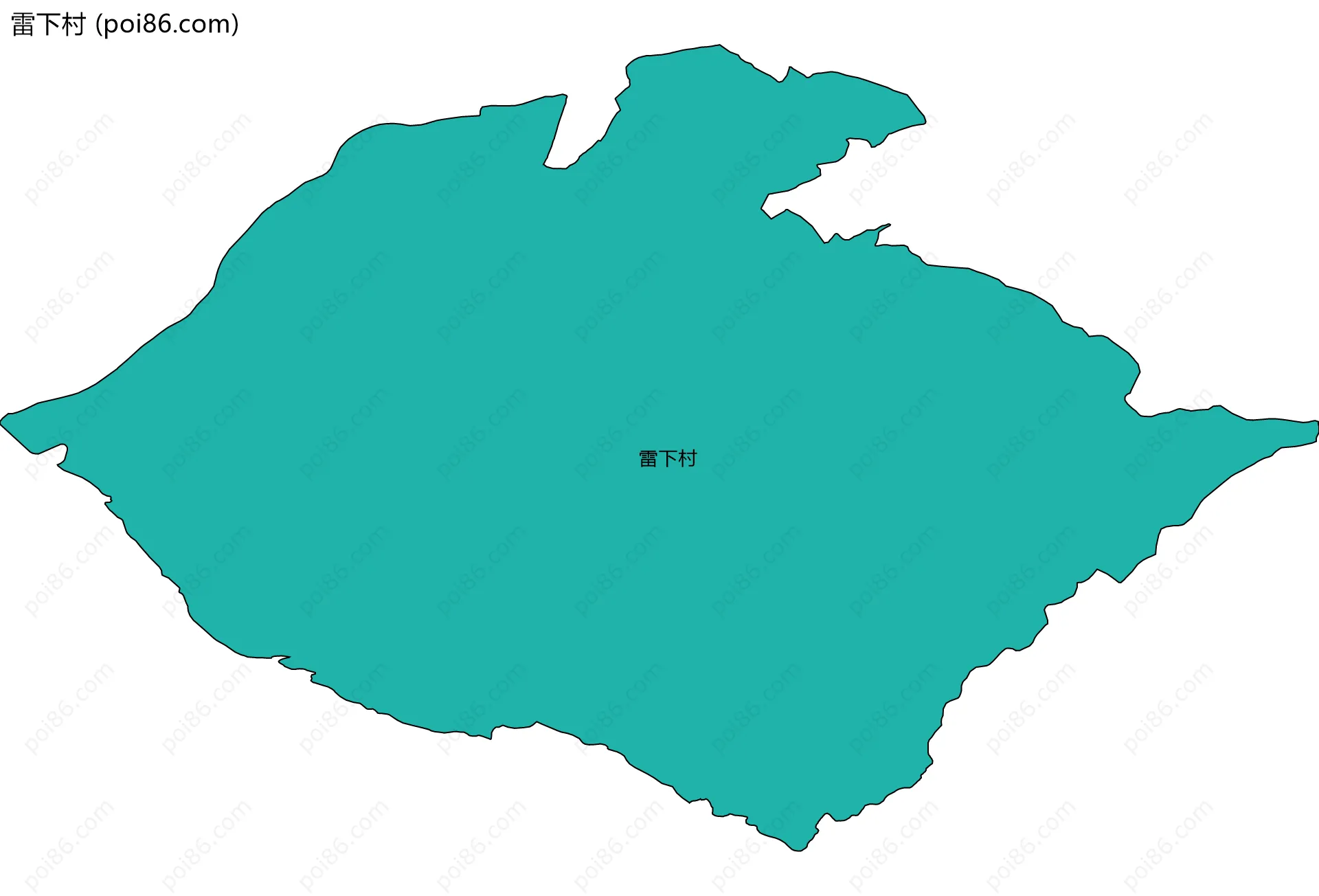 雷下村边界地图