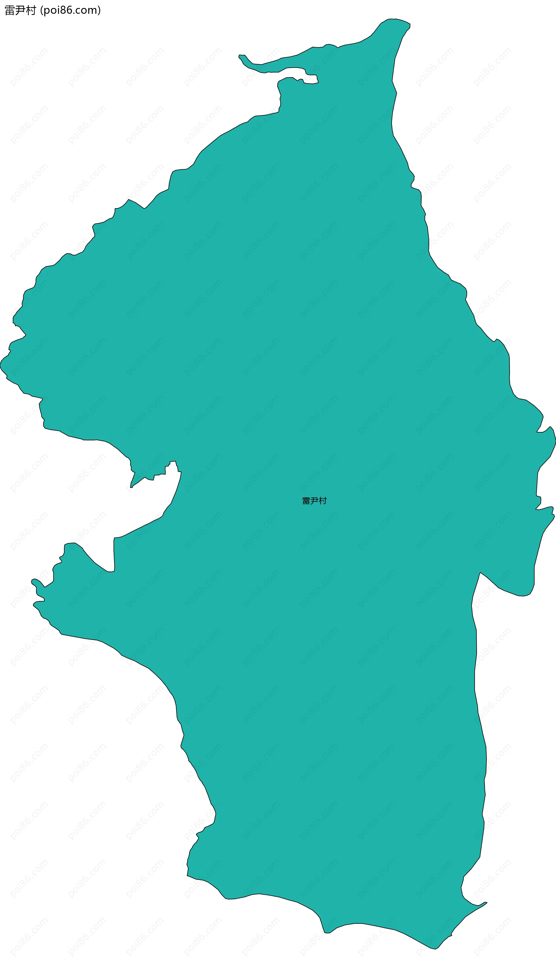 雷尹村边界地图
