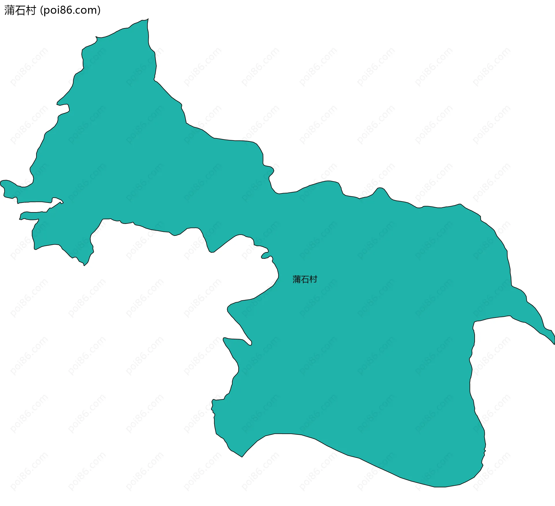 蒲石村边界地图