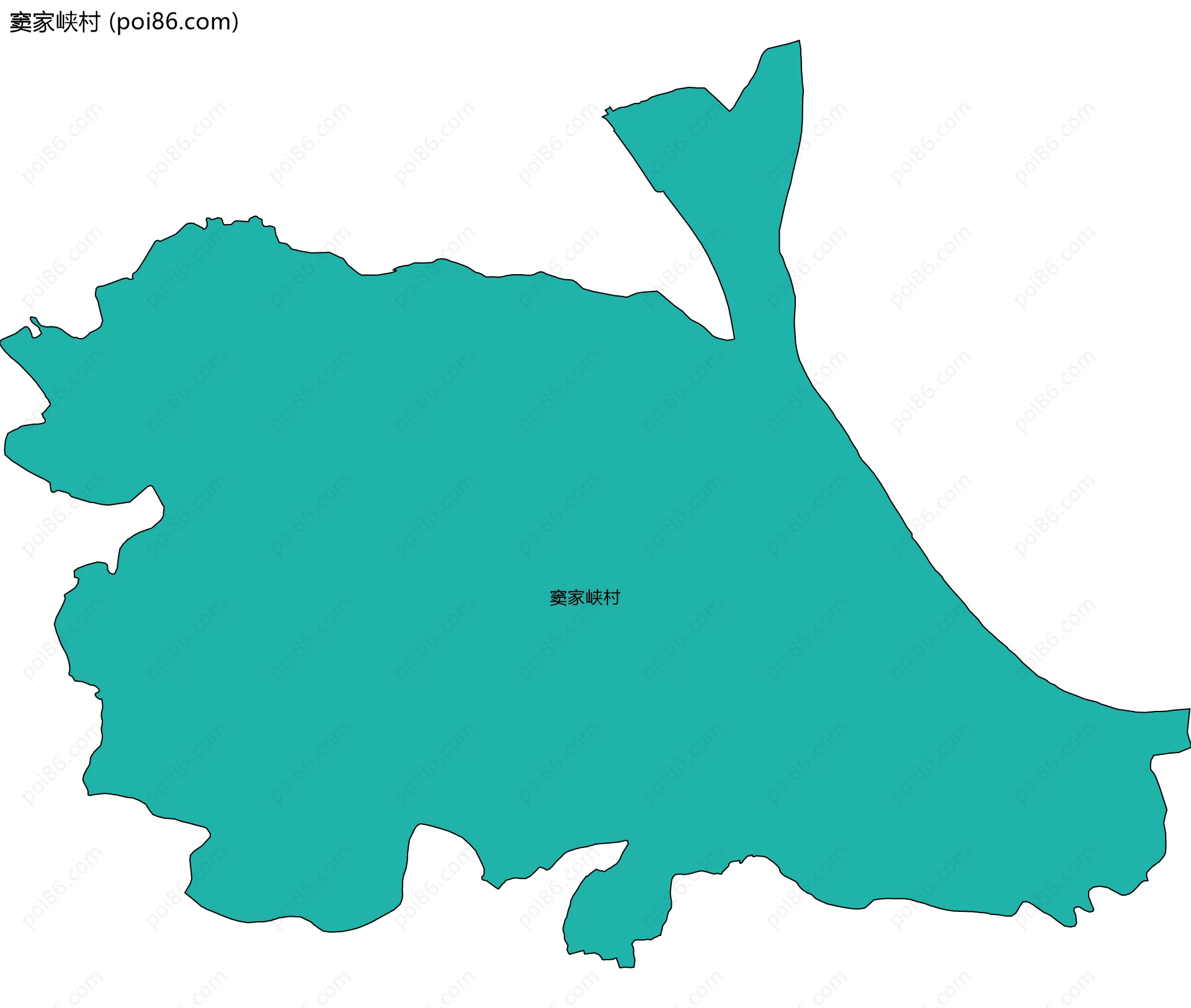 窦家峡村边界地图