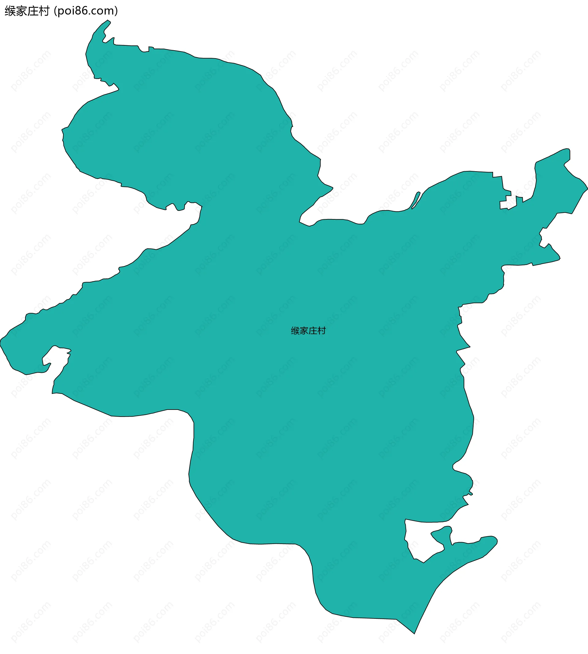 缑家庄村边界地图