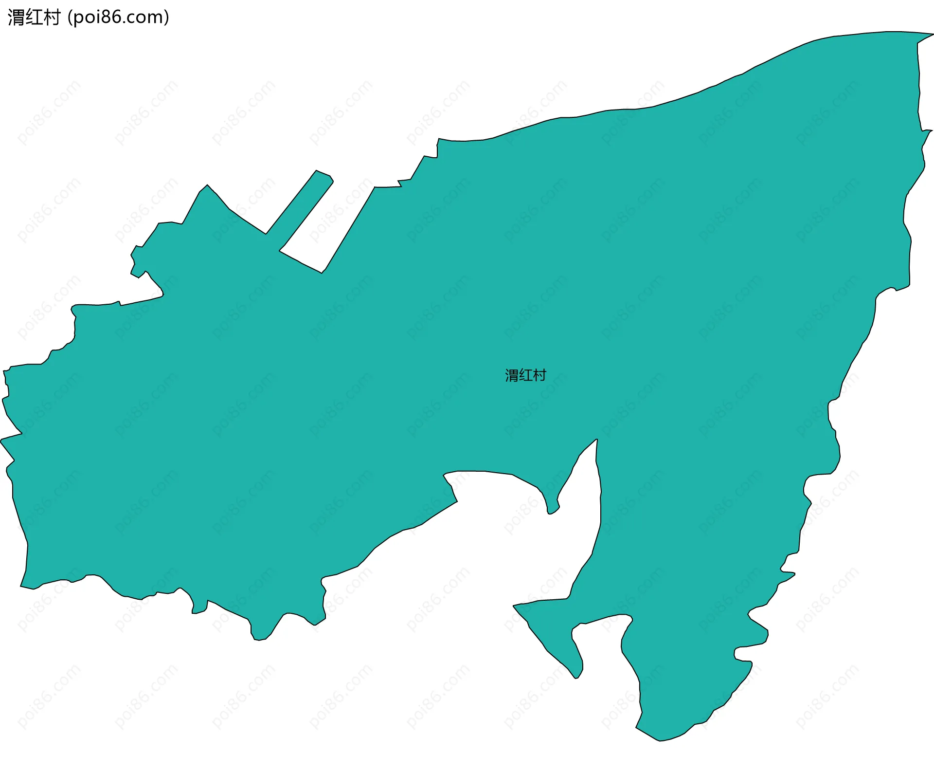 渭红村边界地图