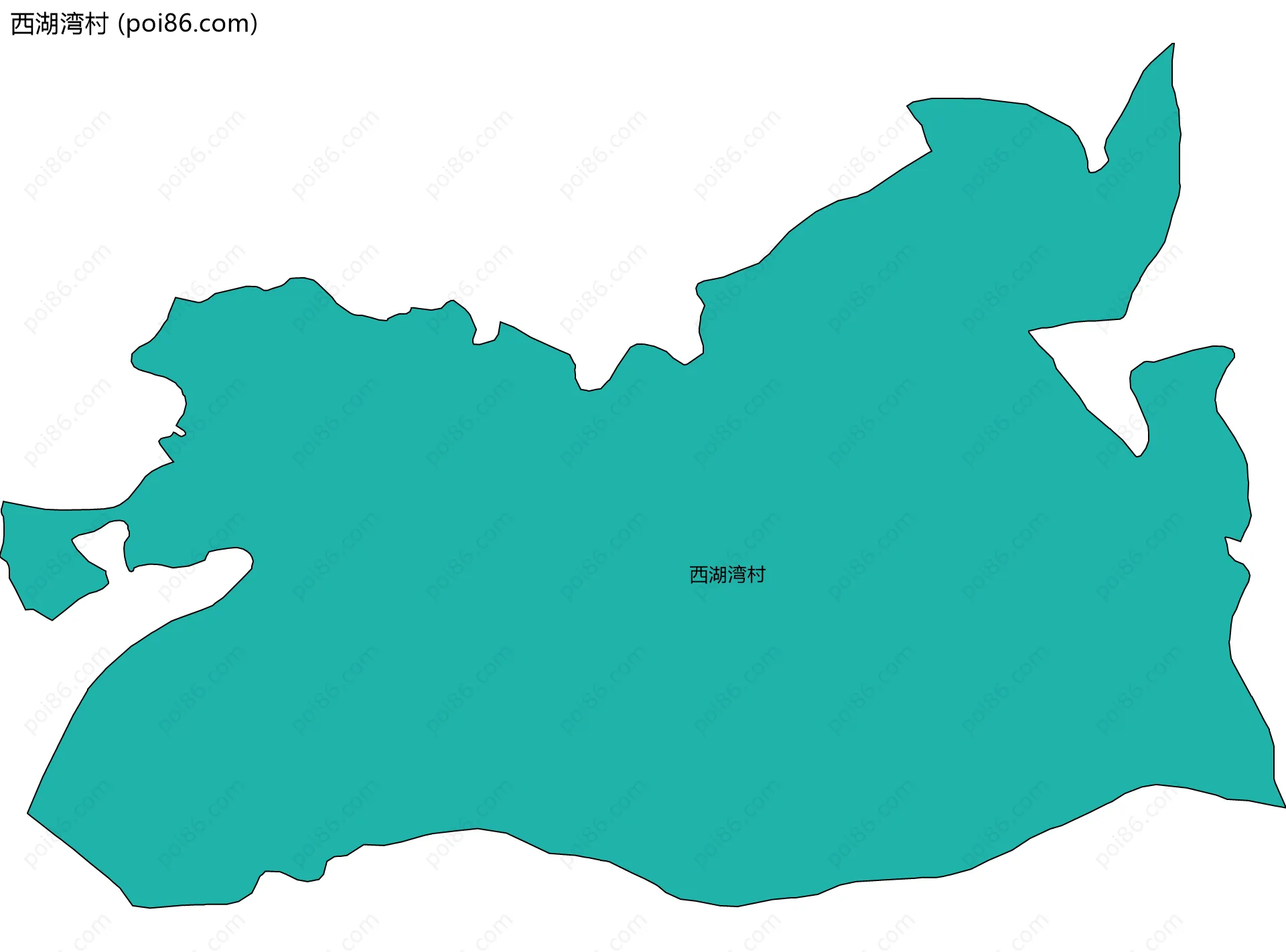 西湖湾村边界地图
