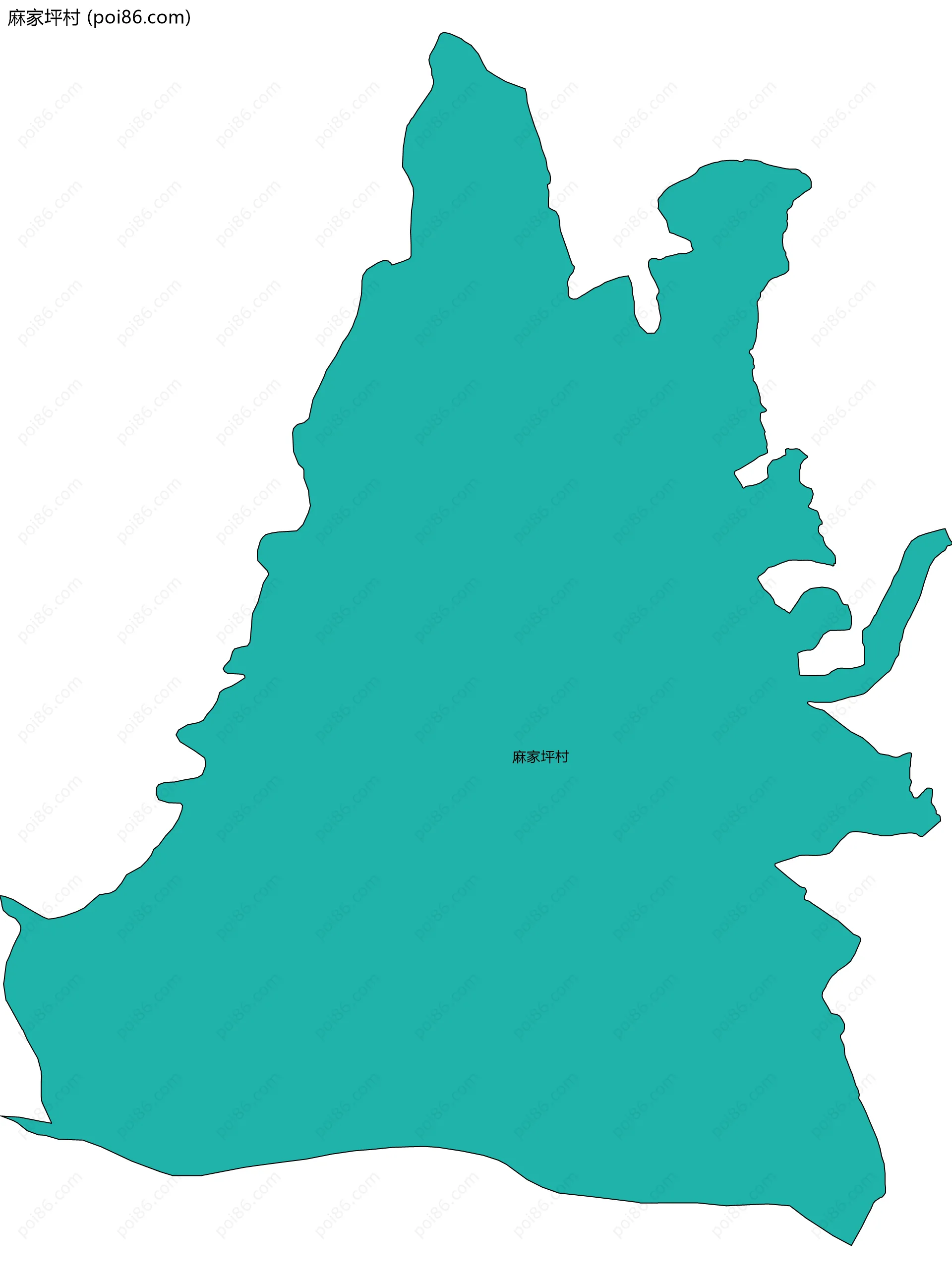 麻家坪村边界地图