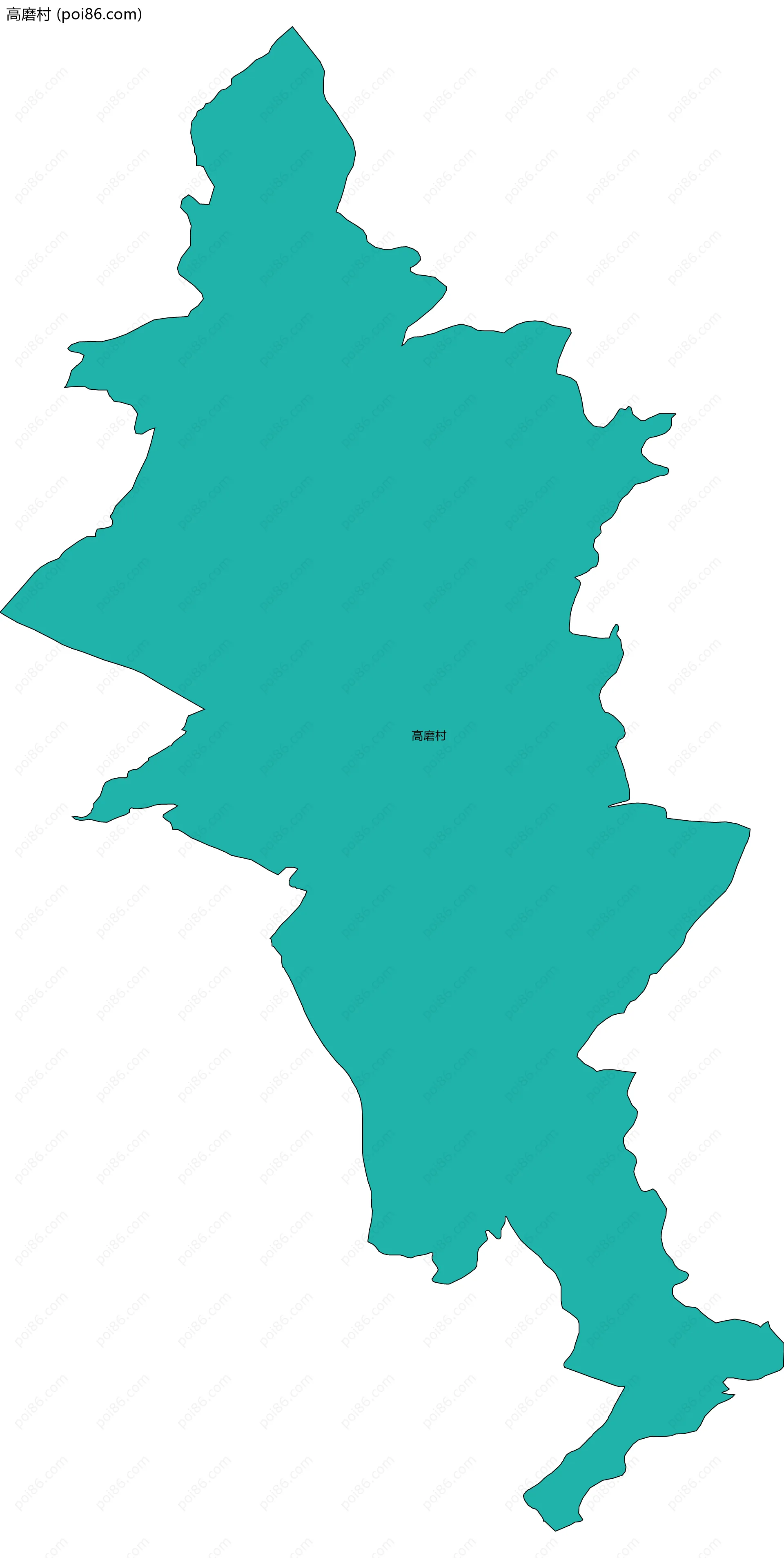 高磨村边界地图