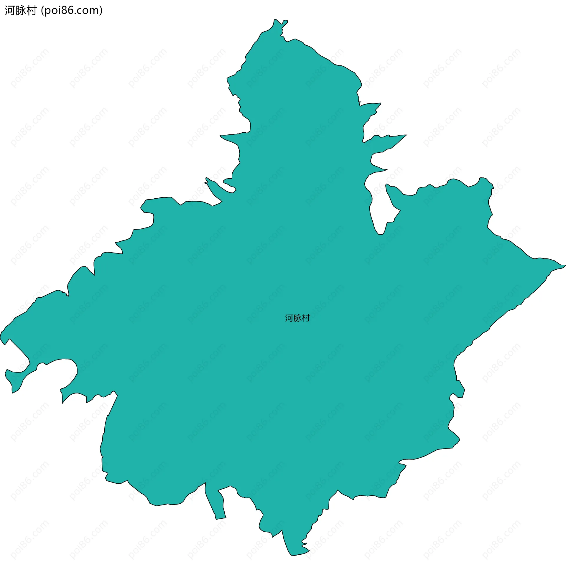 河脉村边界地图