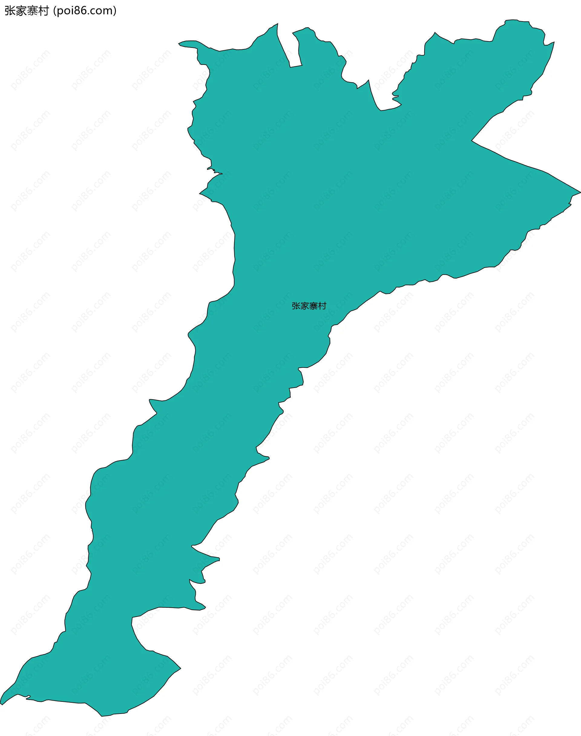 张家寨村边界地图