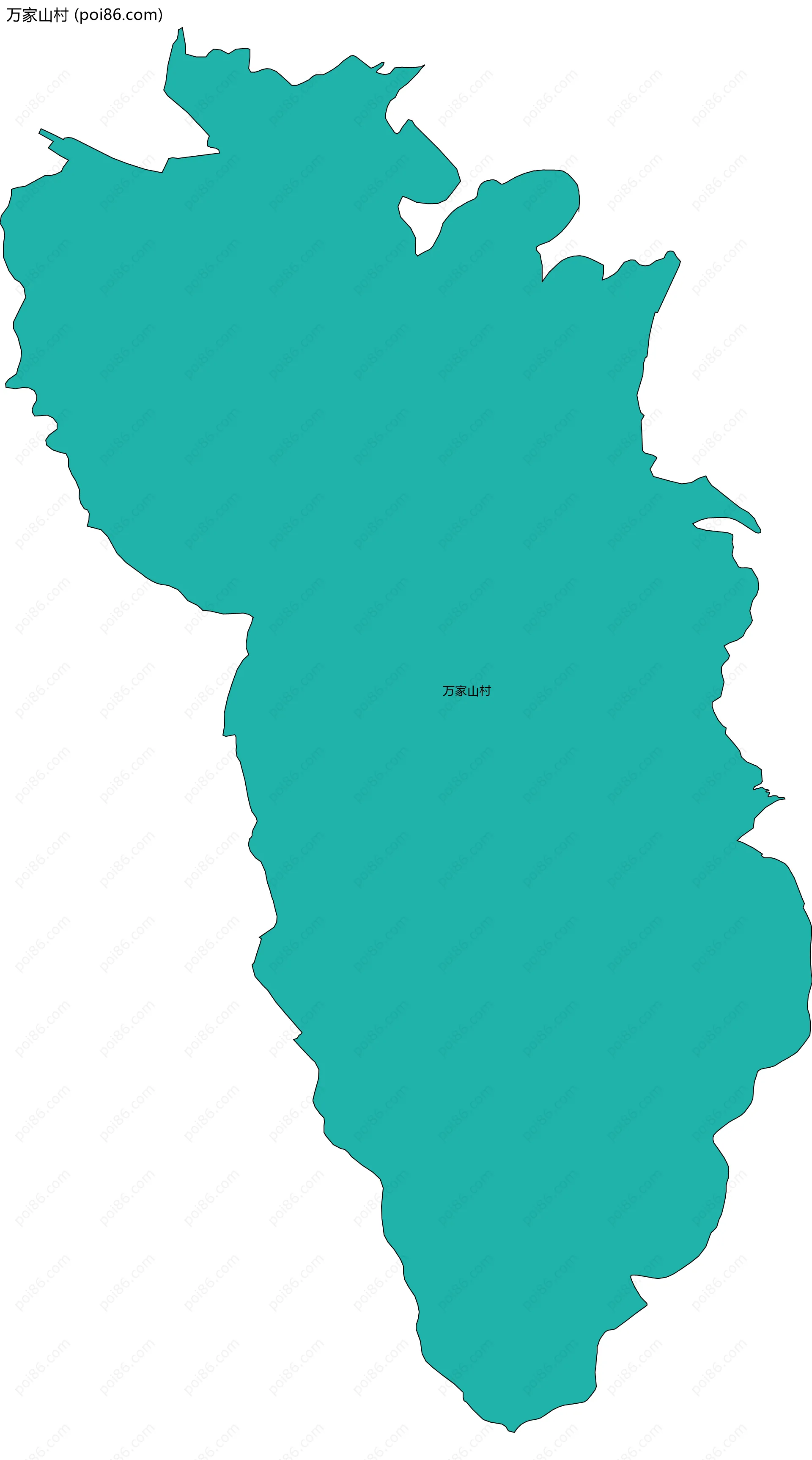万家山村边界地图