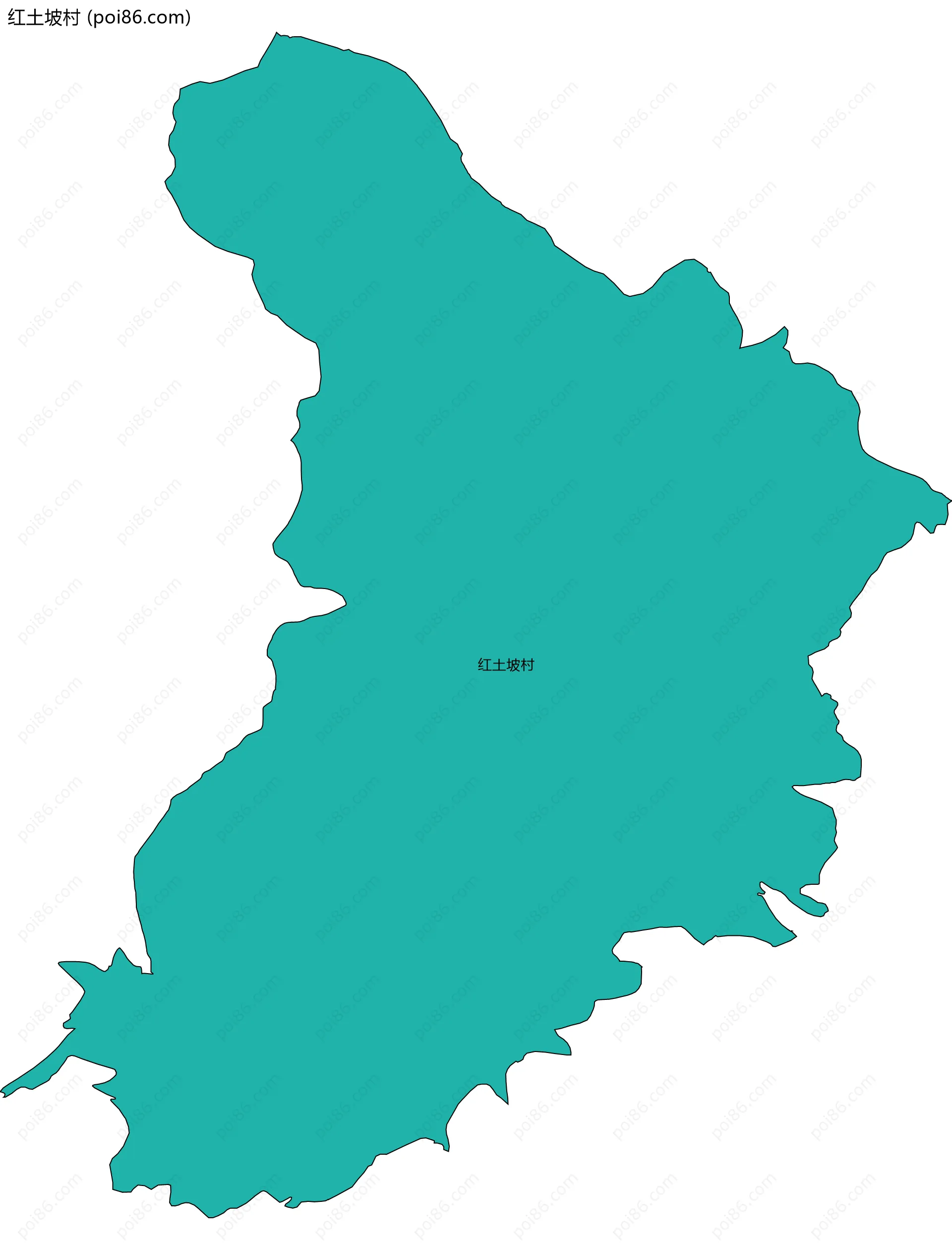 红土坡村边界地图