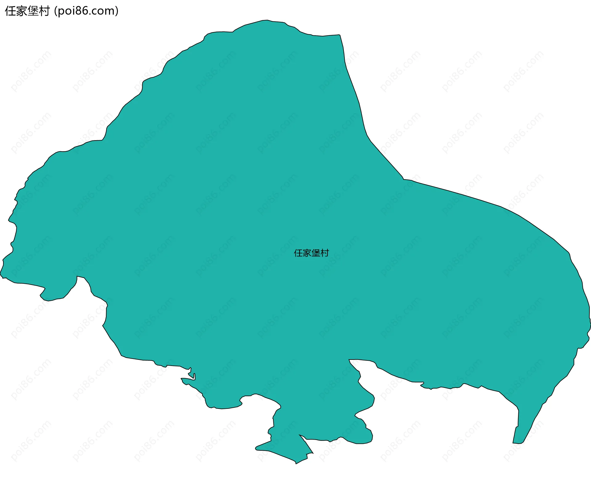 任家堡村边界地图