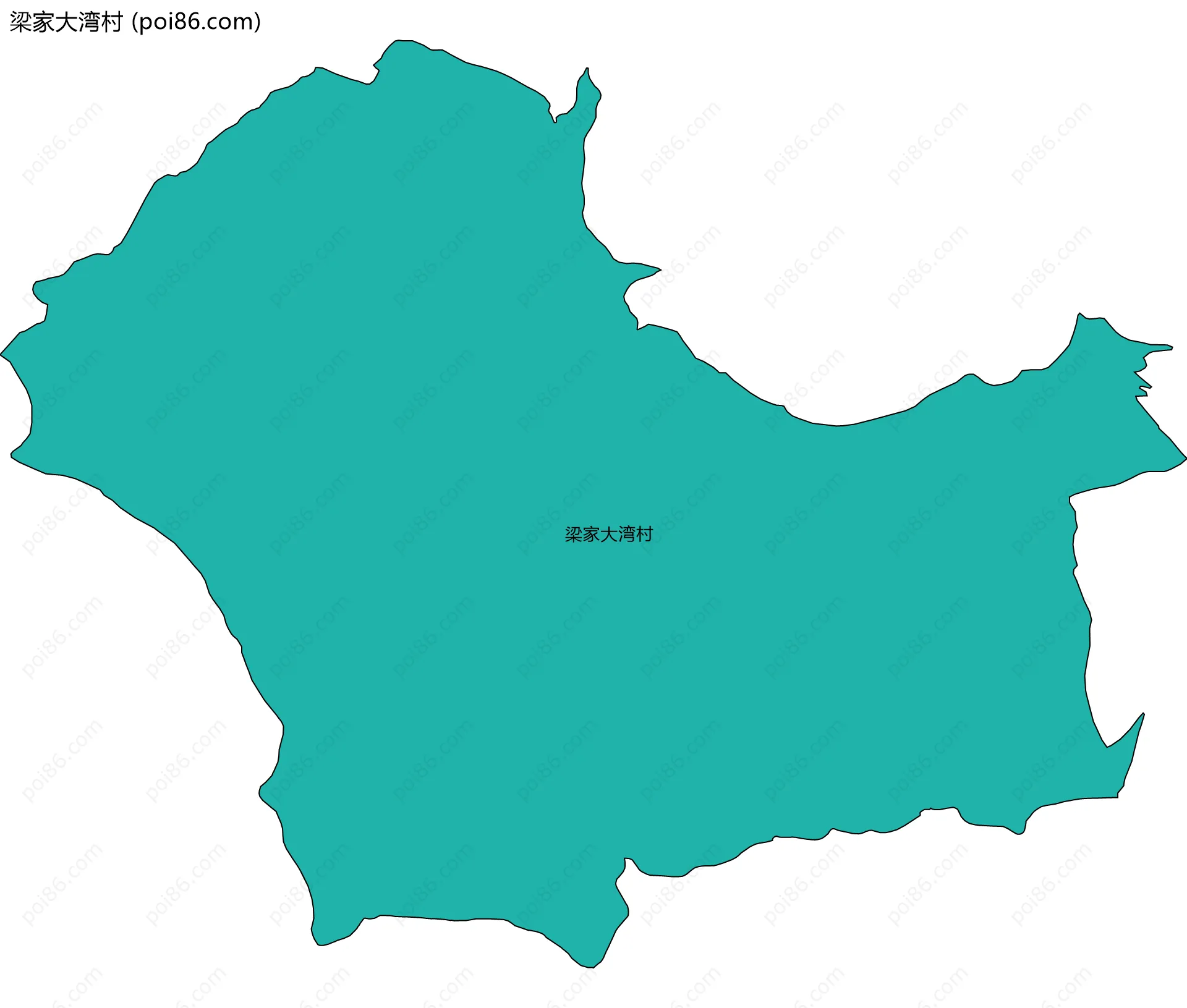 梁家大湾村边界地图