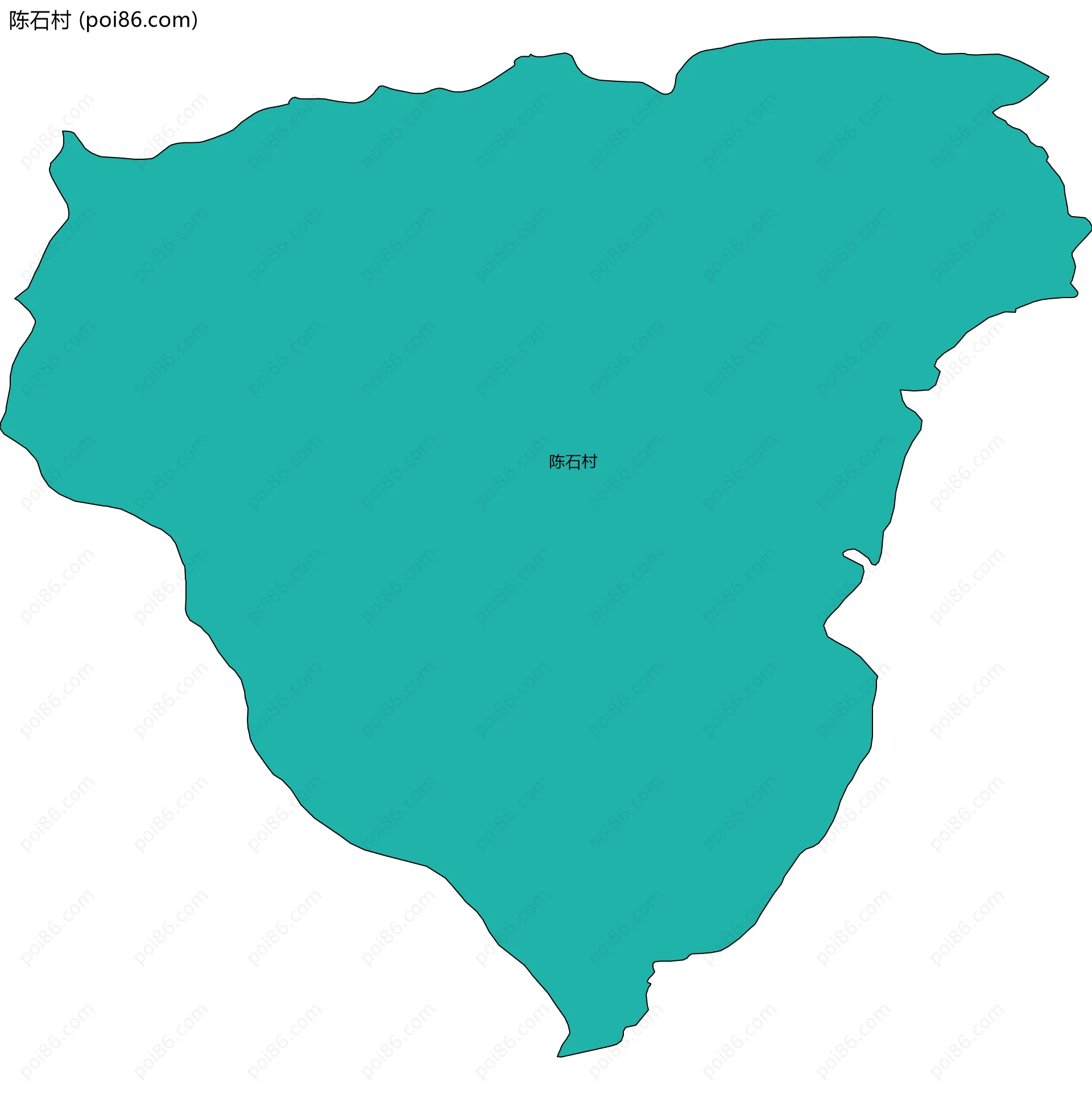 陈石村边界地图