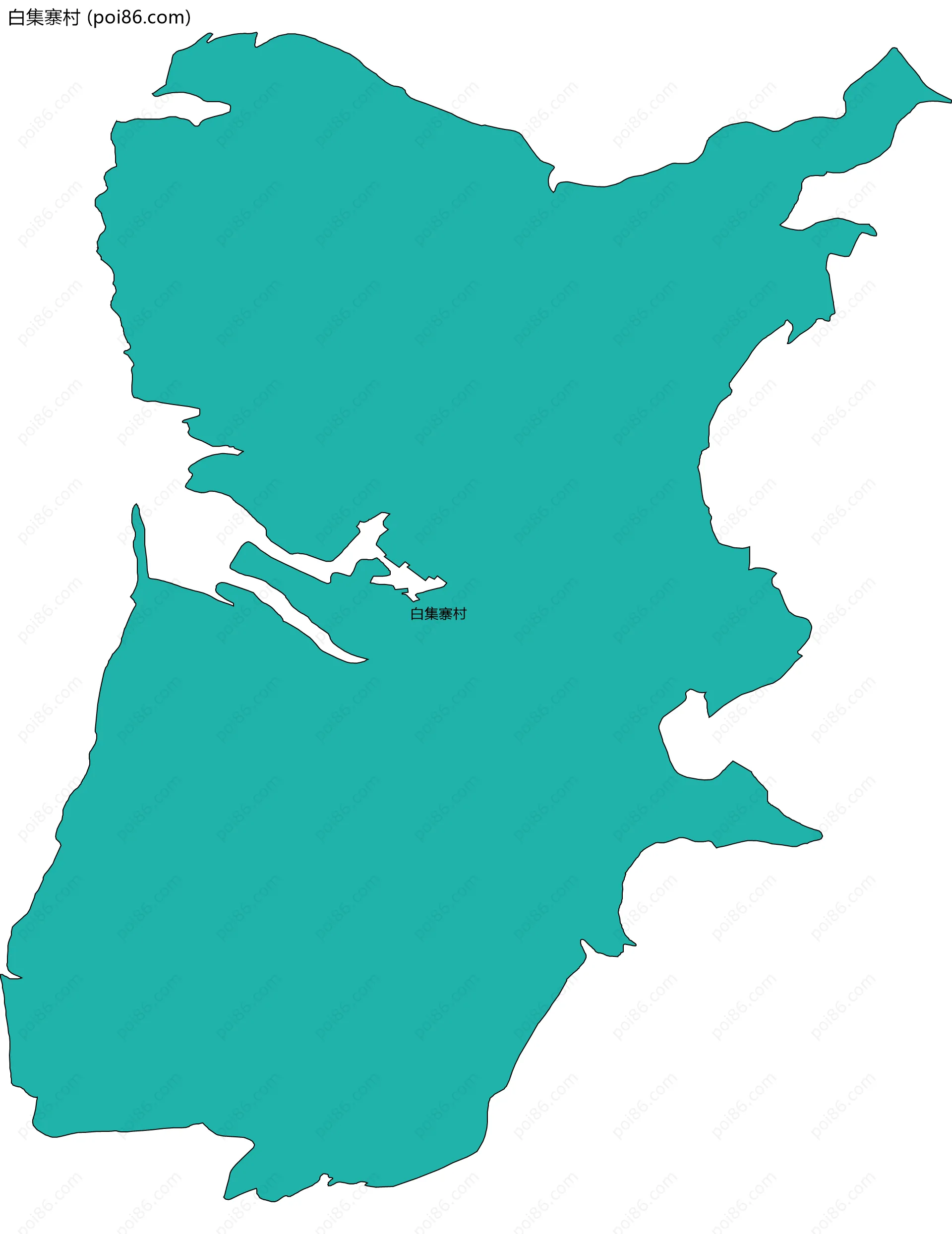白集寨村边界地图