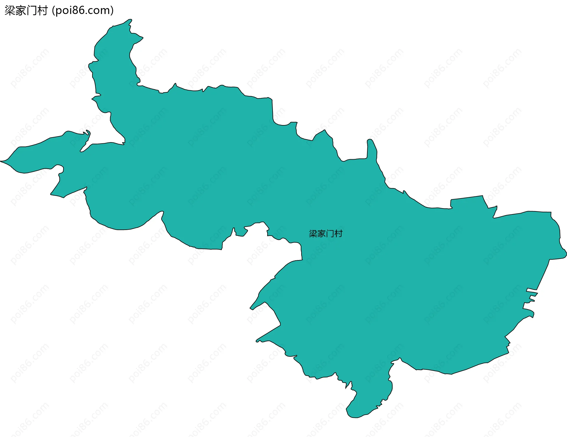 梁家门村边界地图