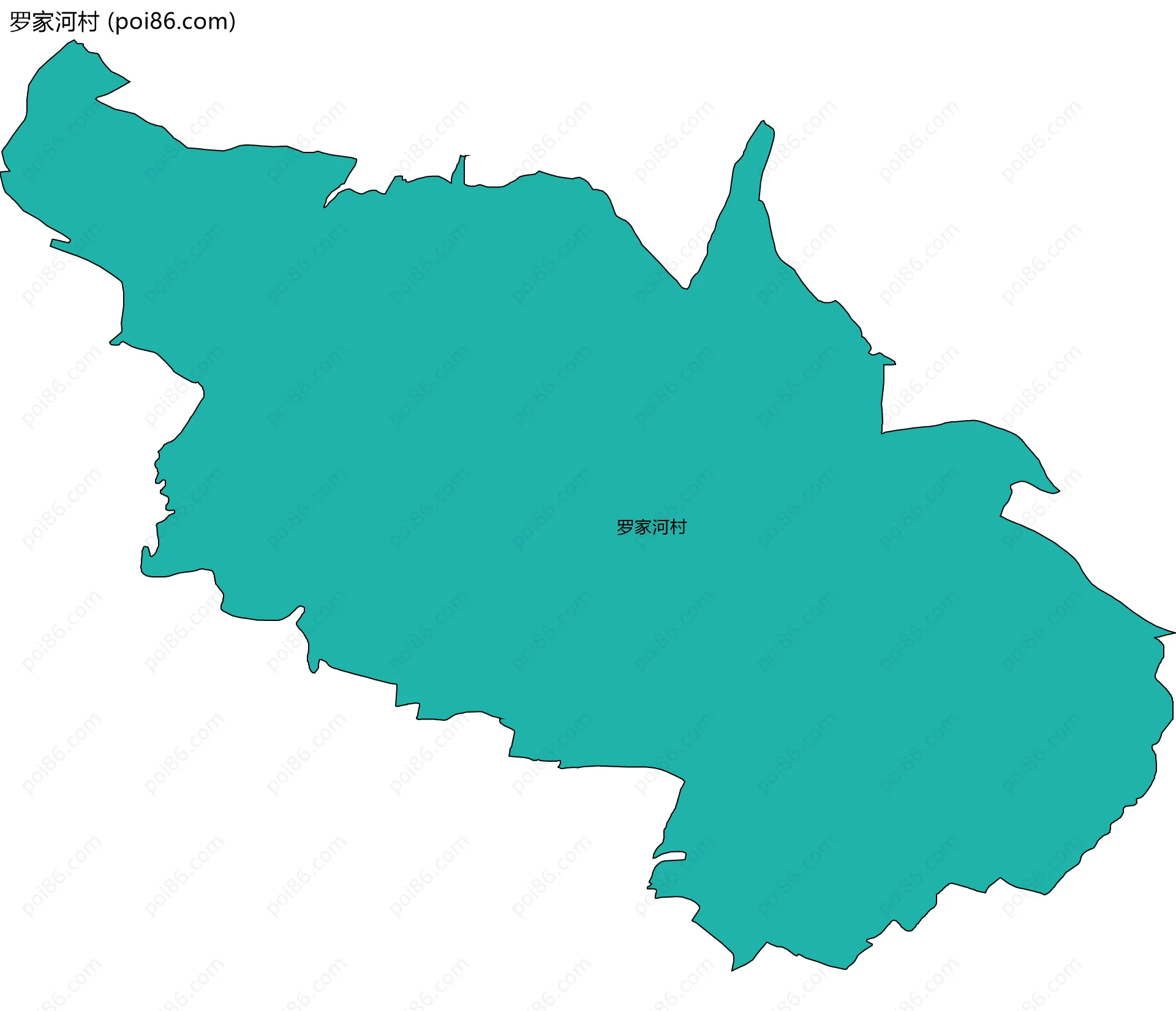 罗家河村边界地图