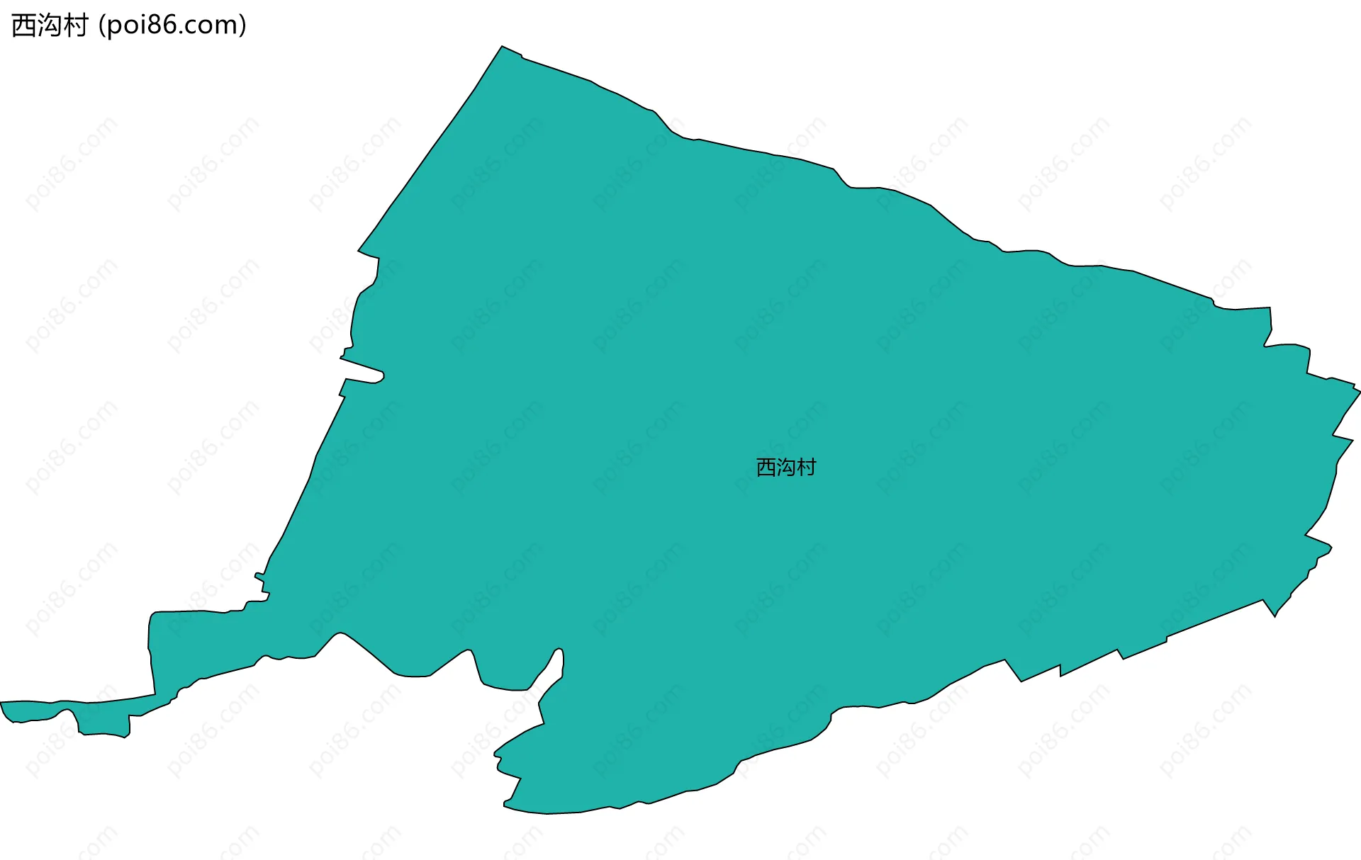 西沟村边界地图