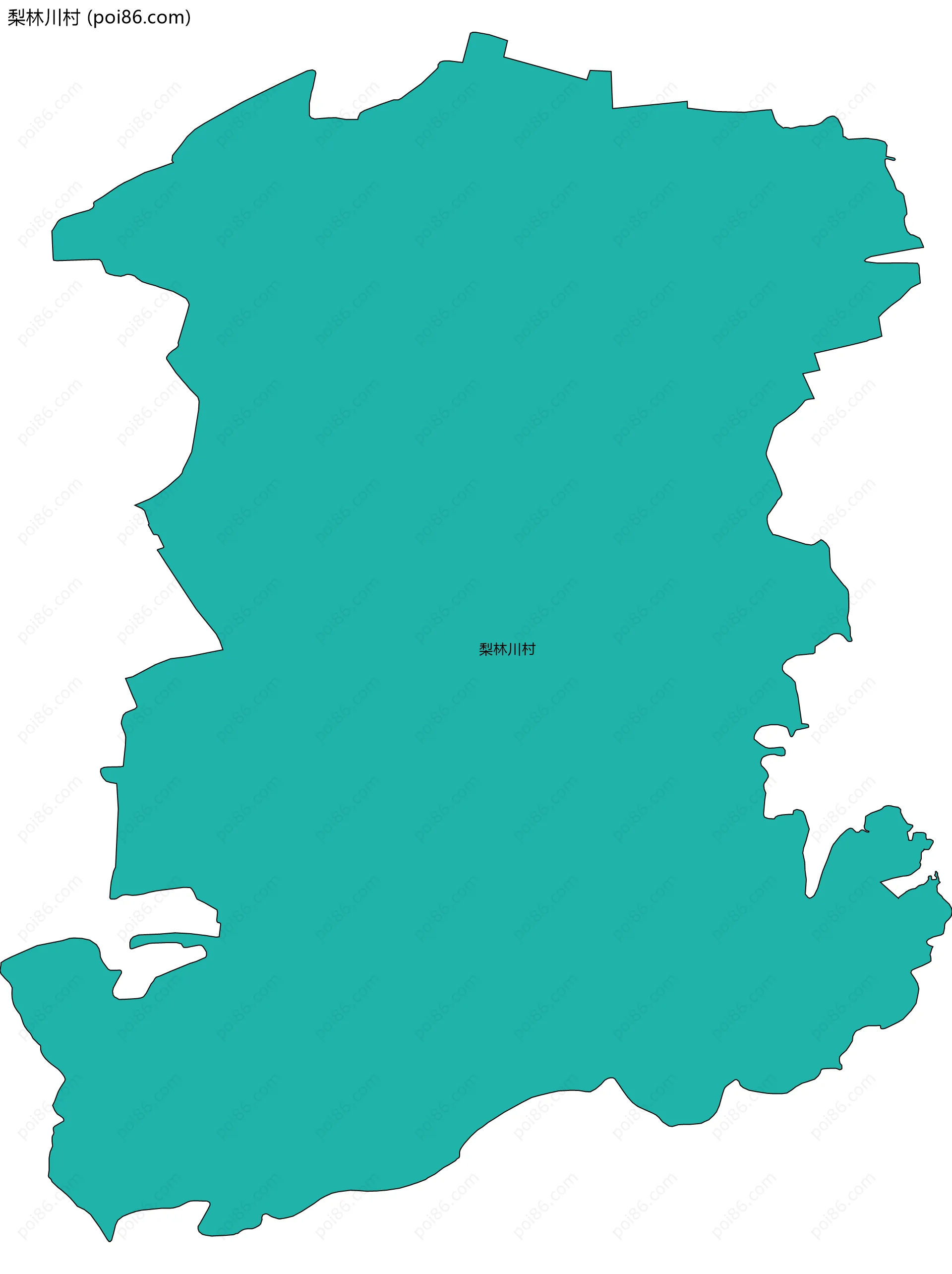 梨林川村边界地图