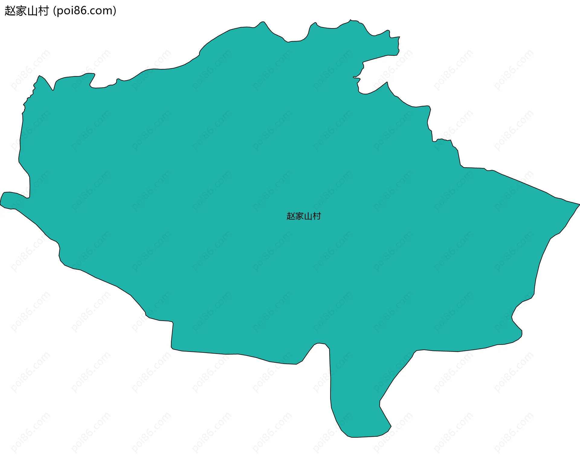 赵家山村边界地图