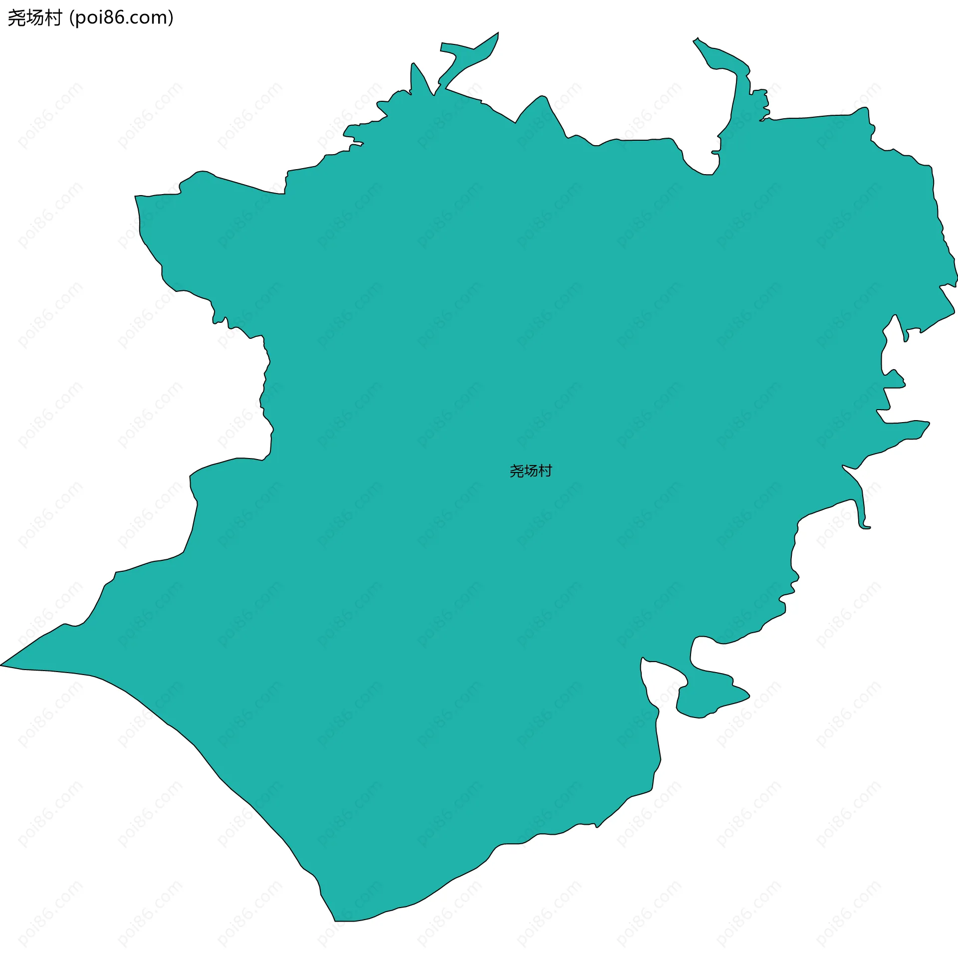 尧场村边界地图