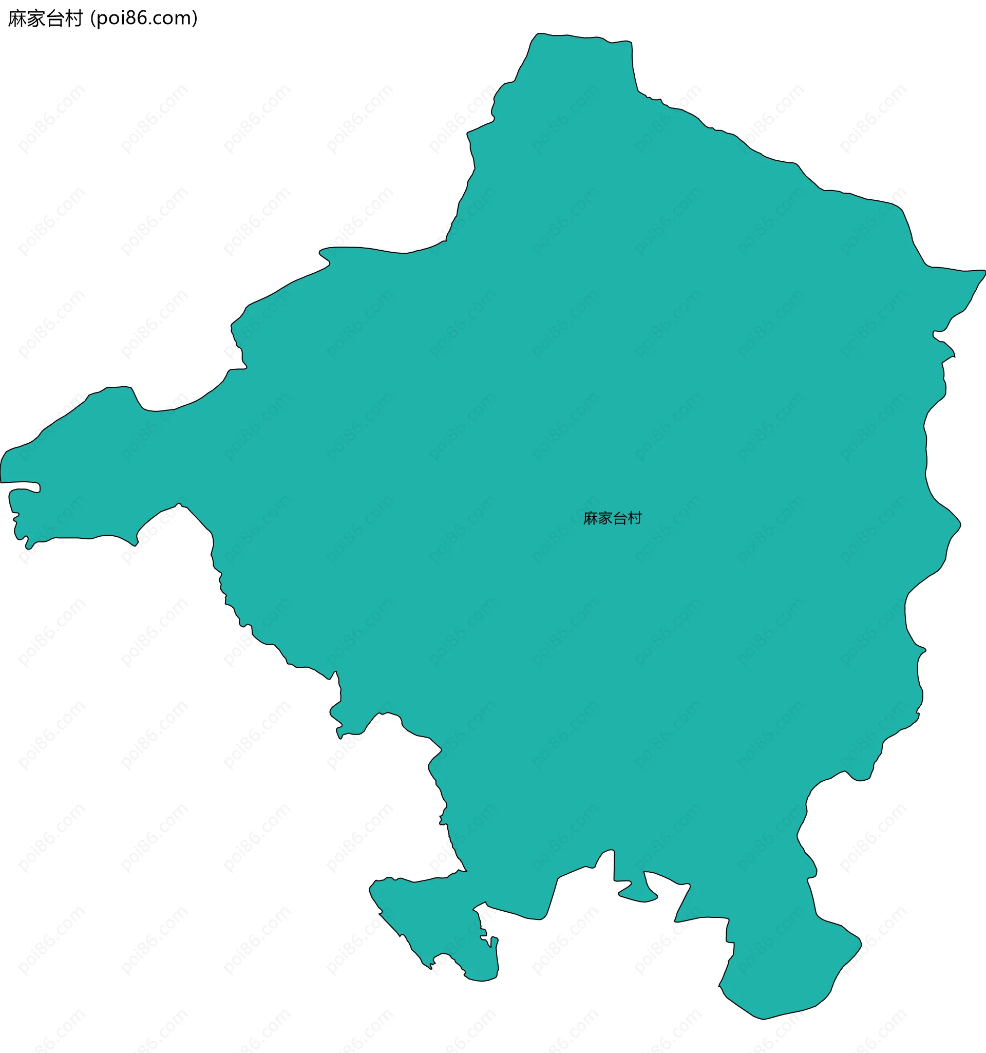 麻家台村边界地图