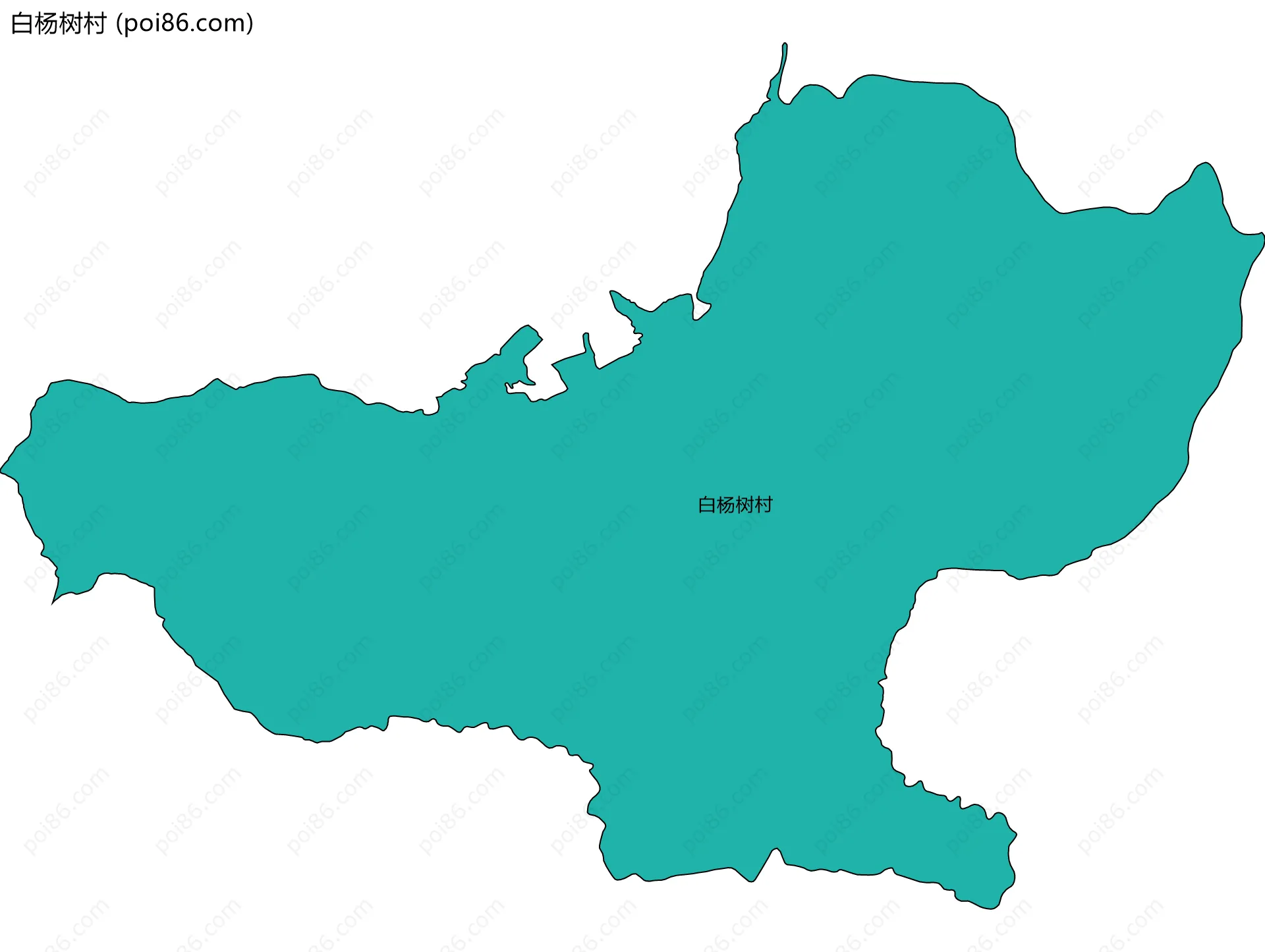 白杨树村边界地图