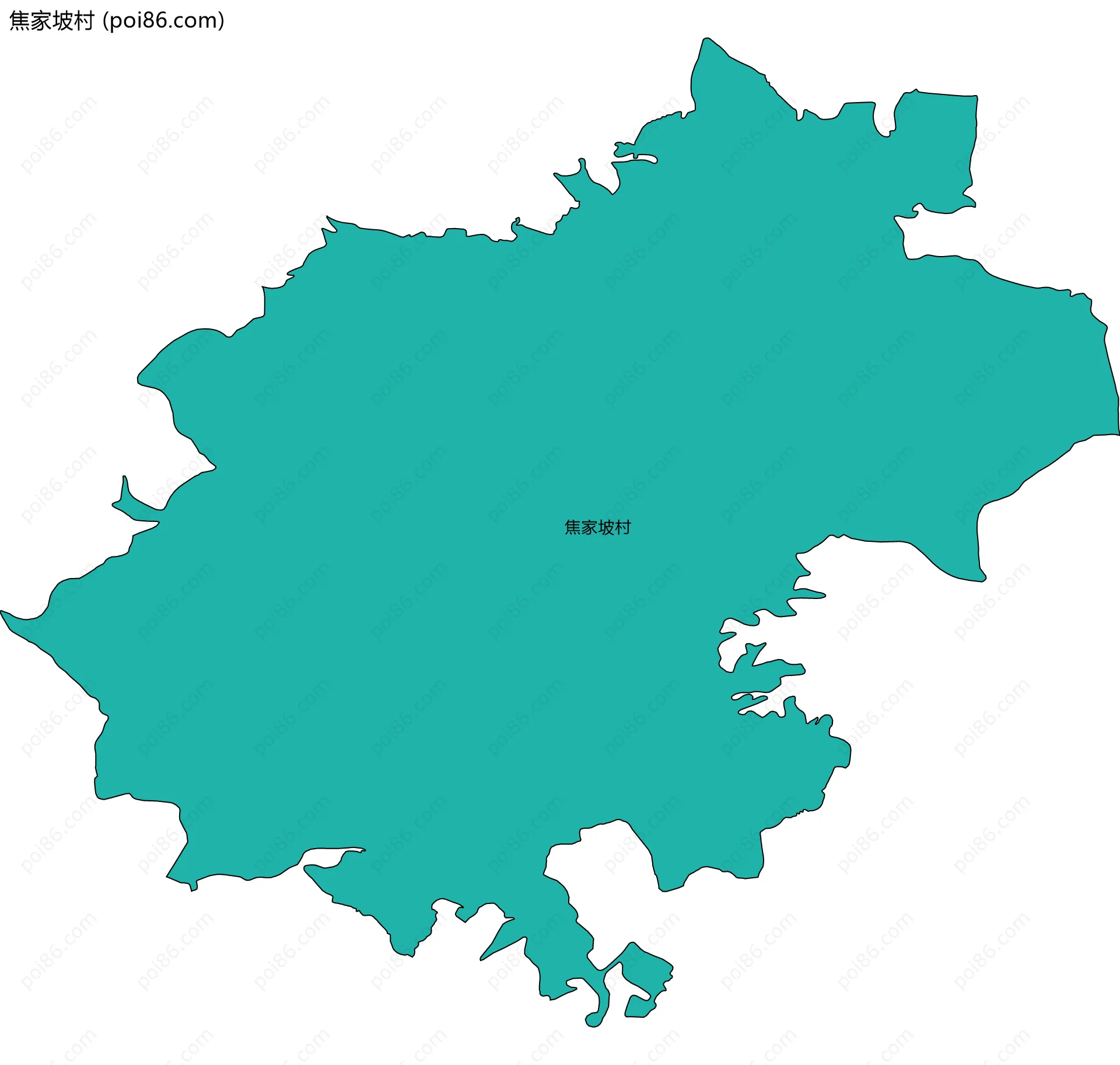 焦家坡村边界地图