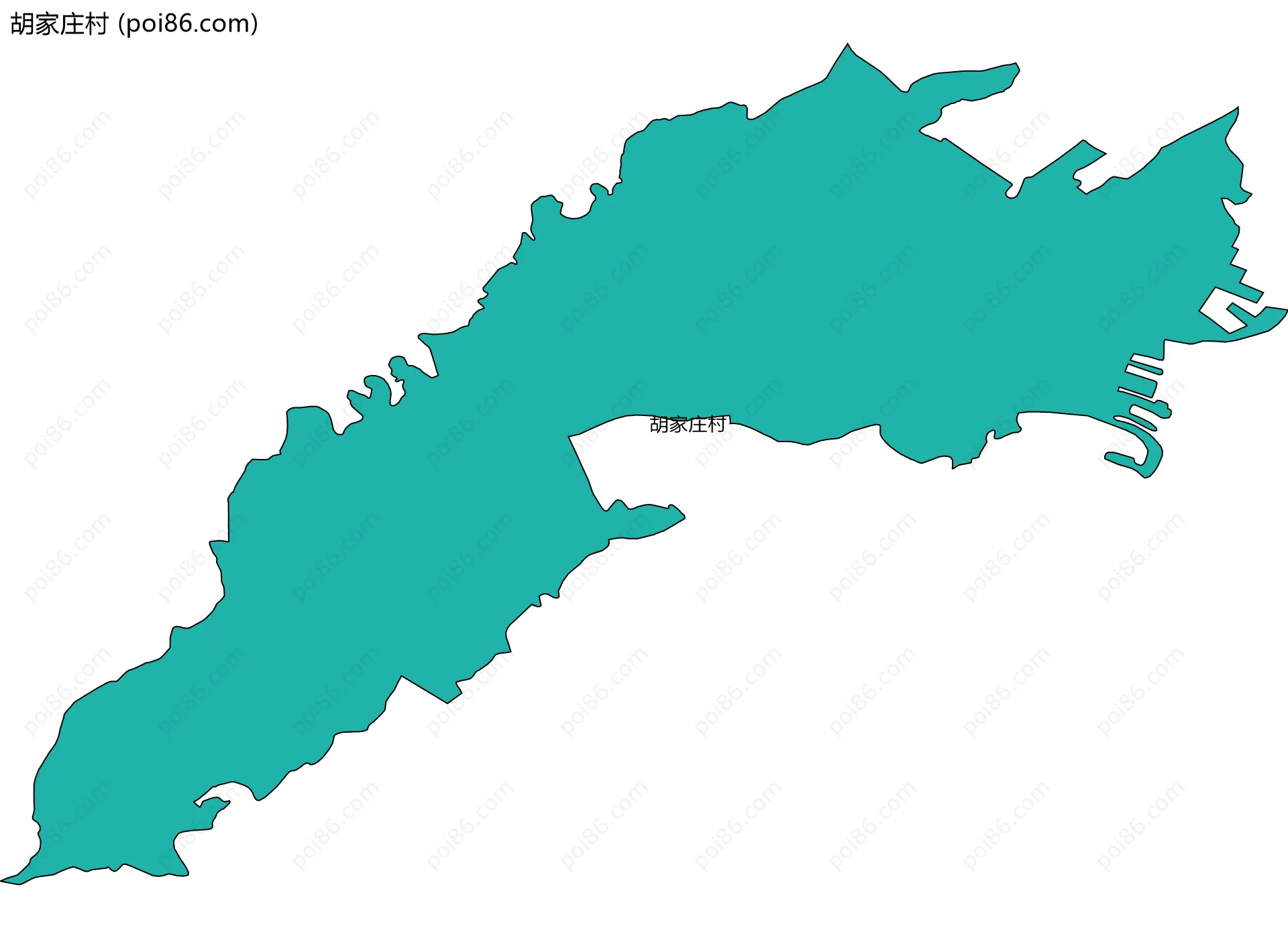 胡家庄村边界地图