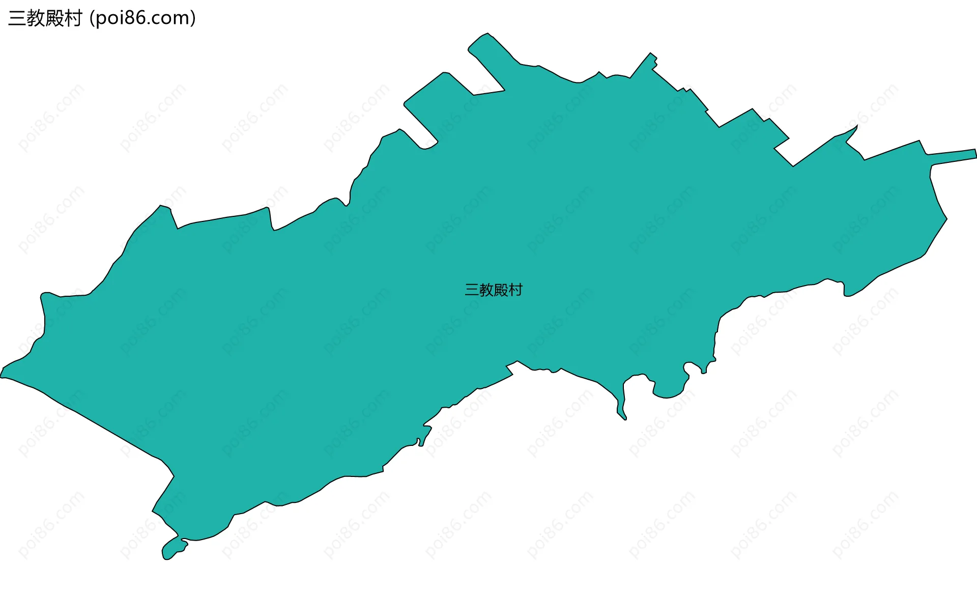 三教殿村边界地图