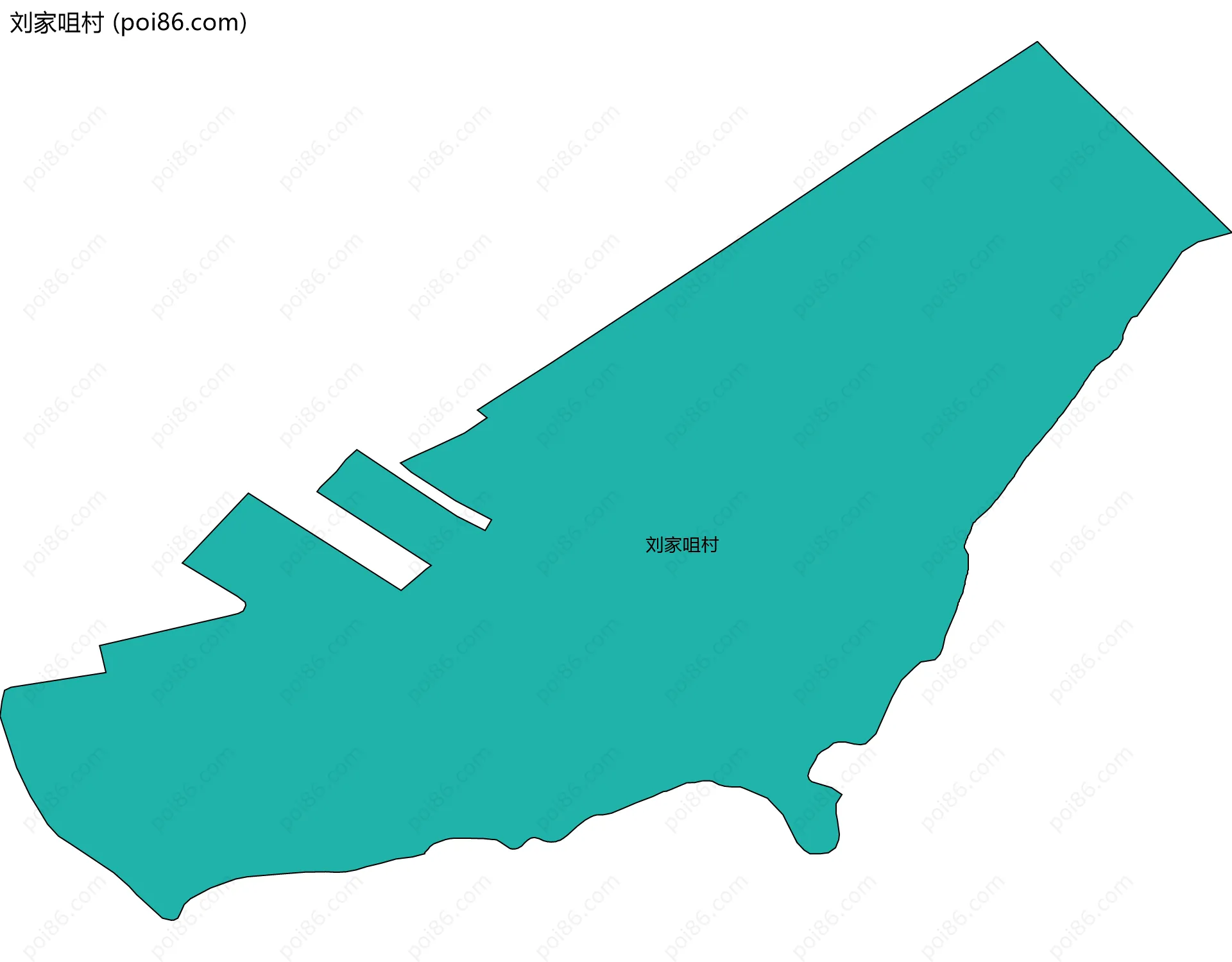 刘家咀村边界地图