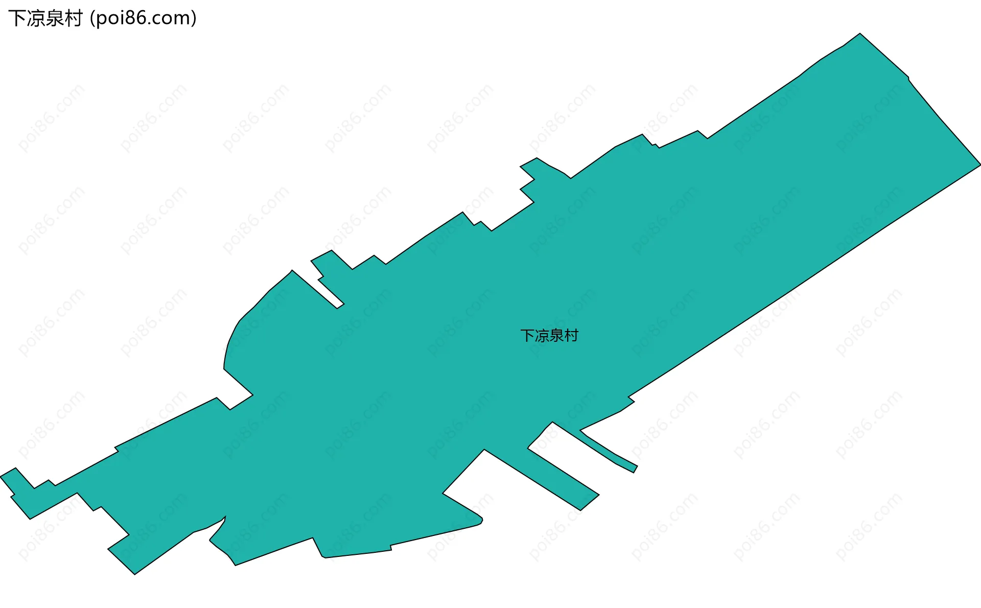 下凉泉村边界地图