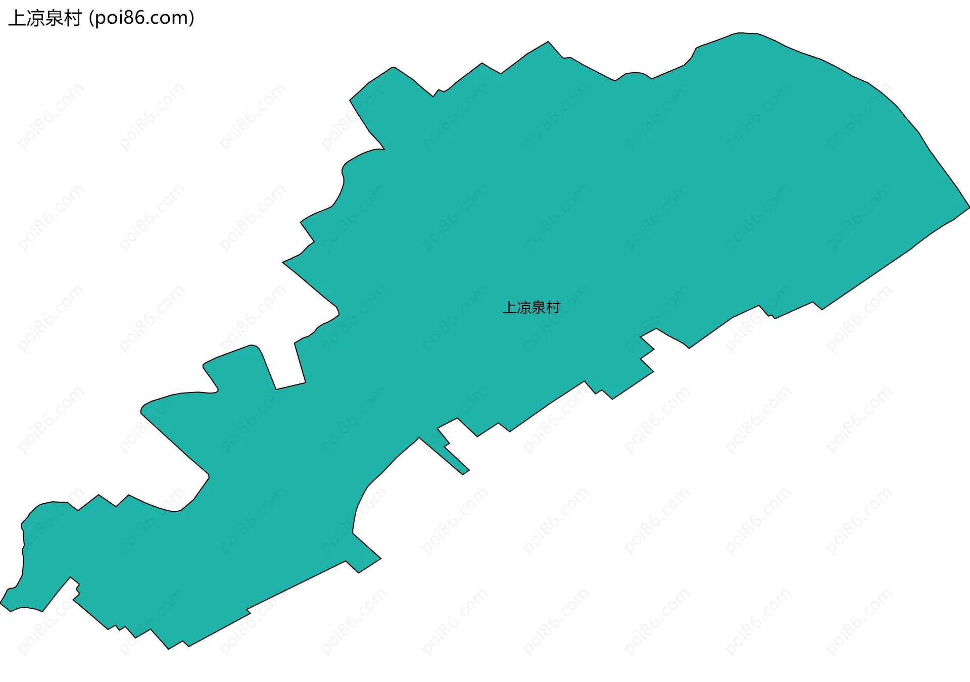 上凉泉村边界地图