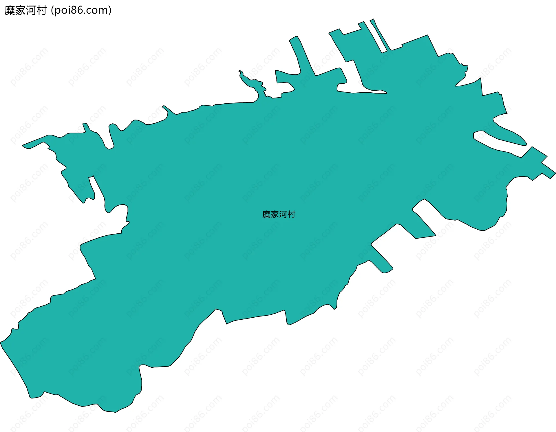 糜家河村边界地图