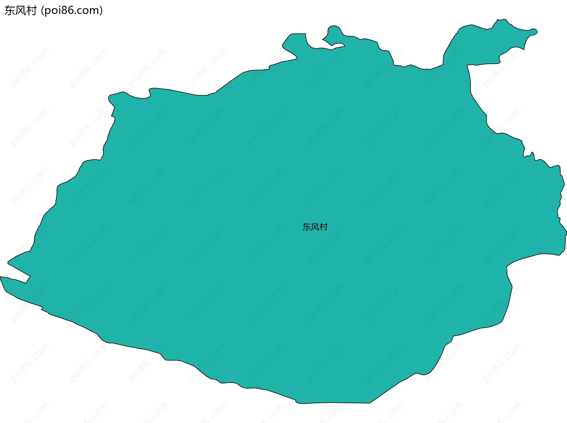 东风村边界地图