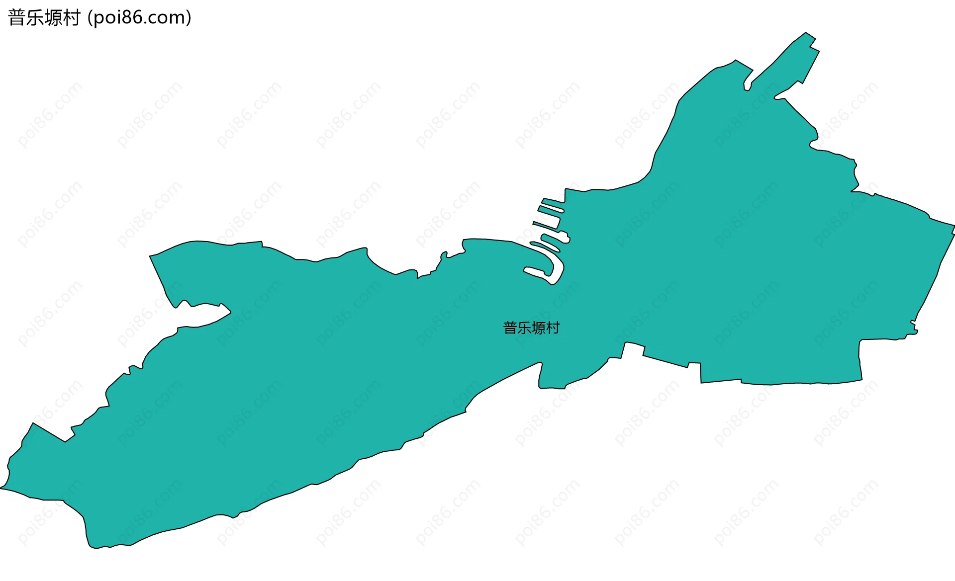 普乐塬村边界地图