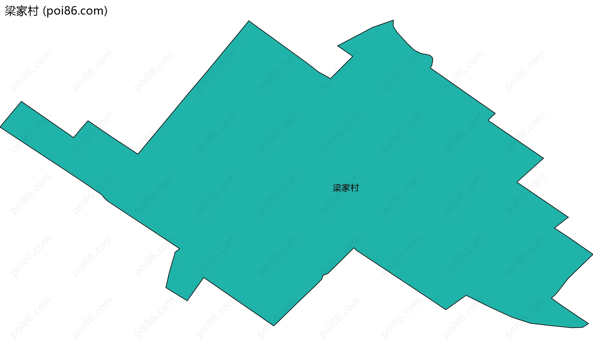 梁家村边界地图