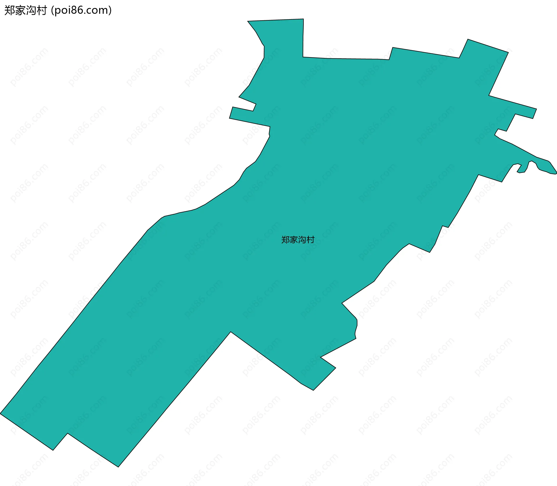 郑家沟村边界地图