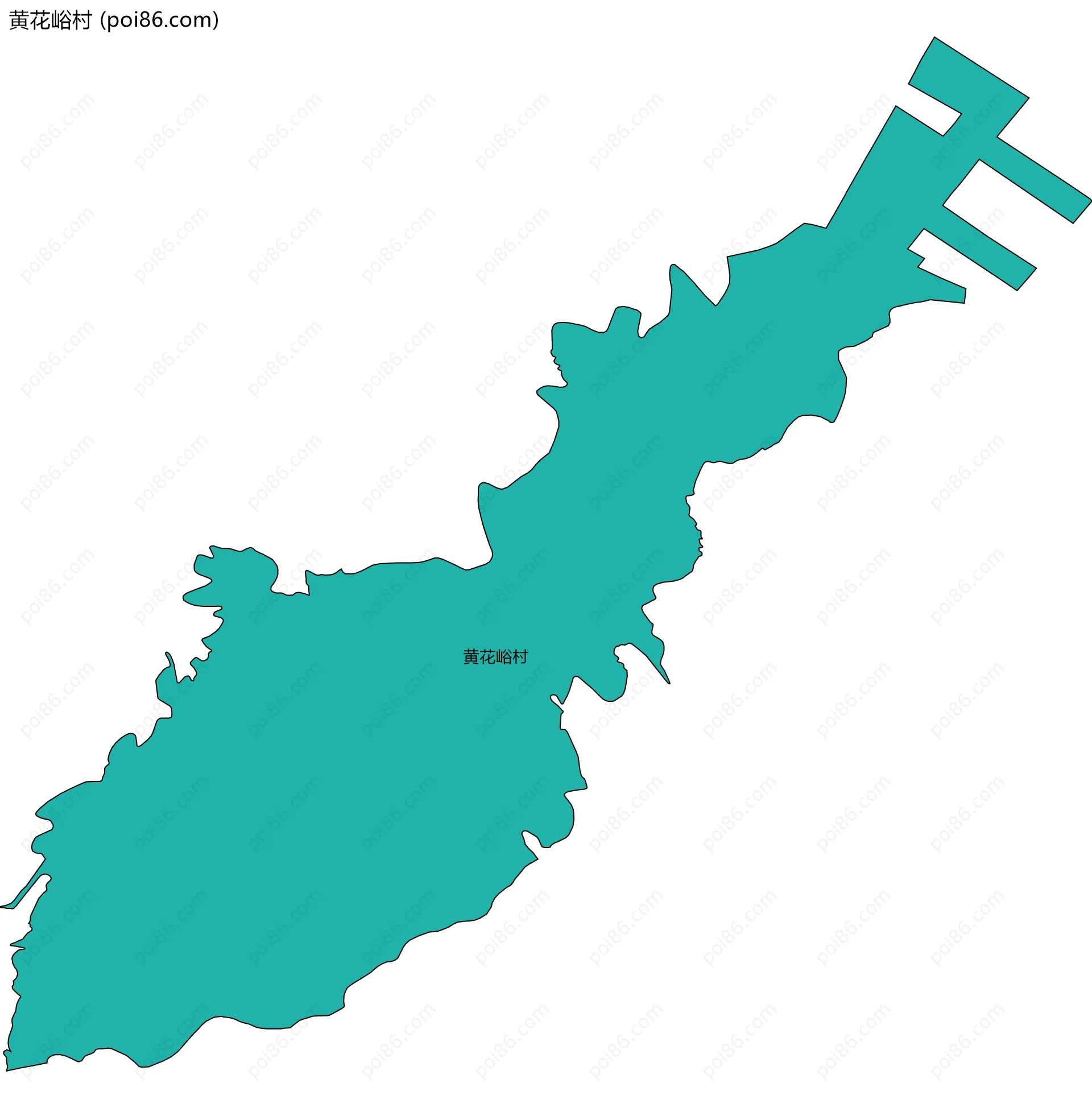 黄花峪村边界地图