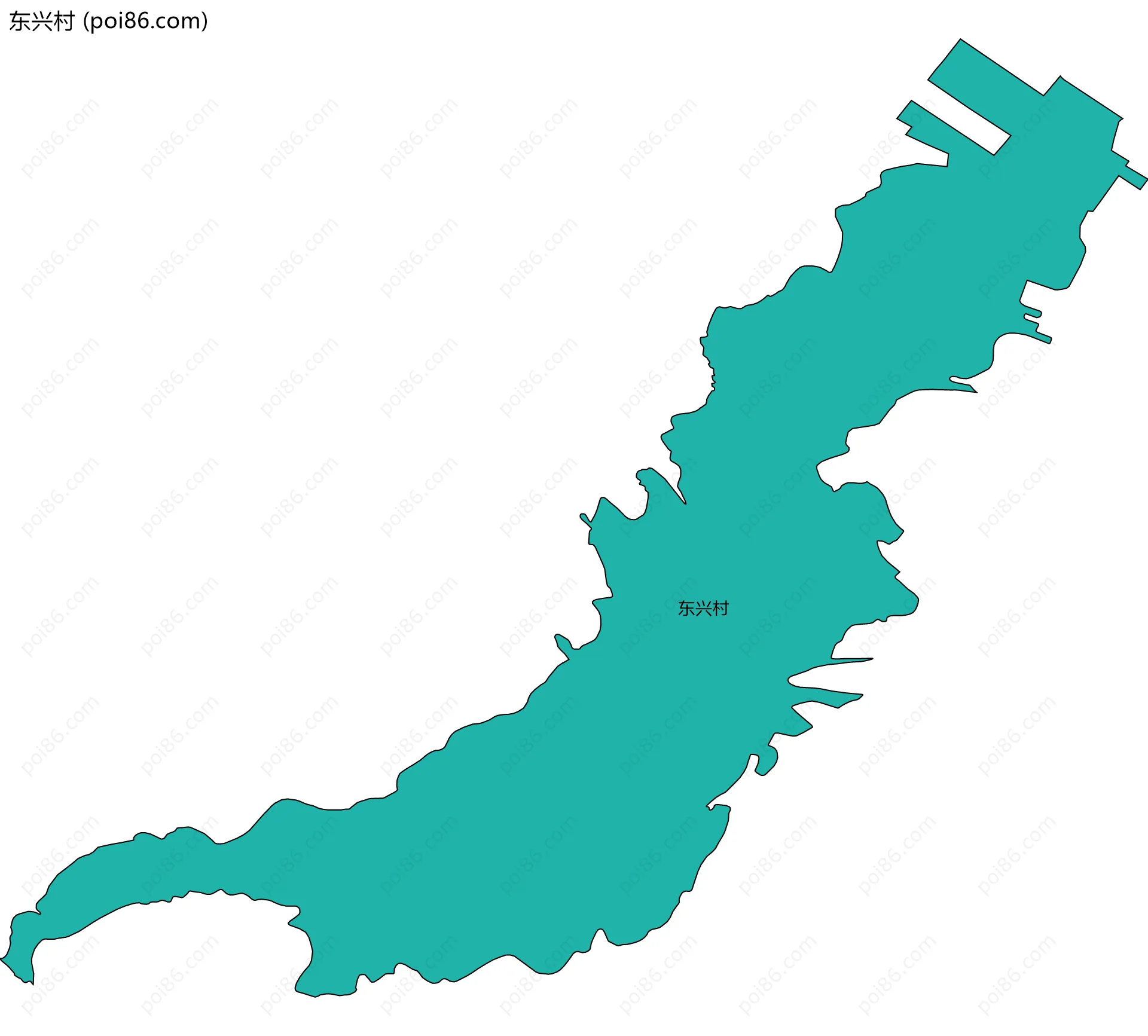 东兴村边界地图