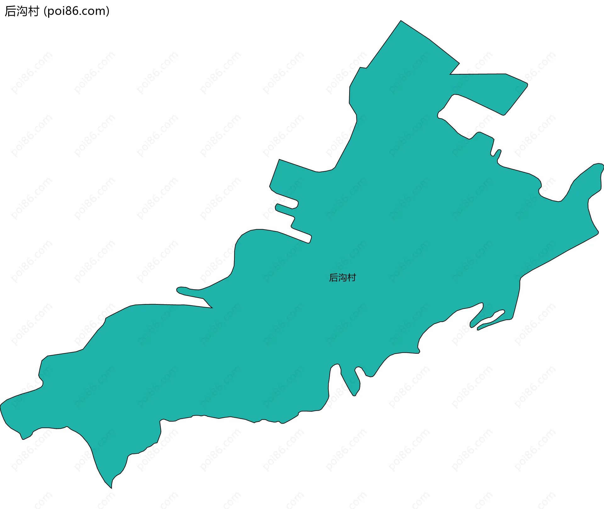 后沟村边界地图