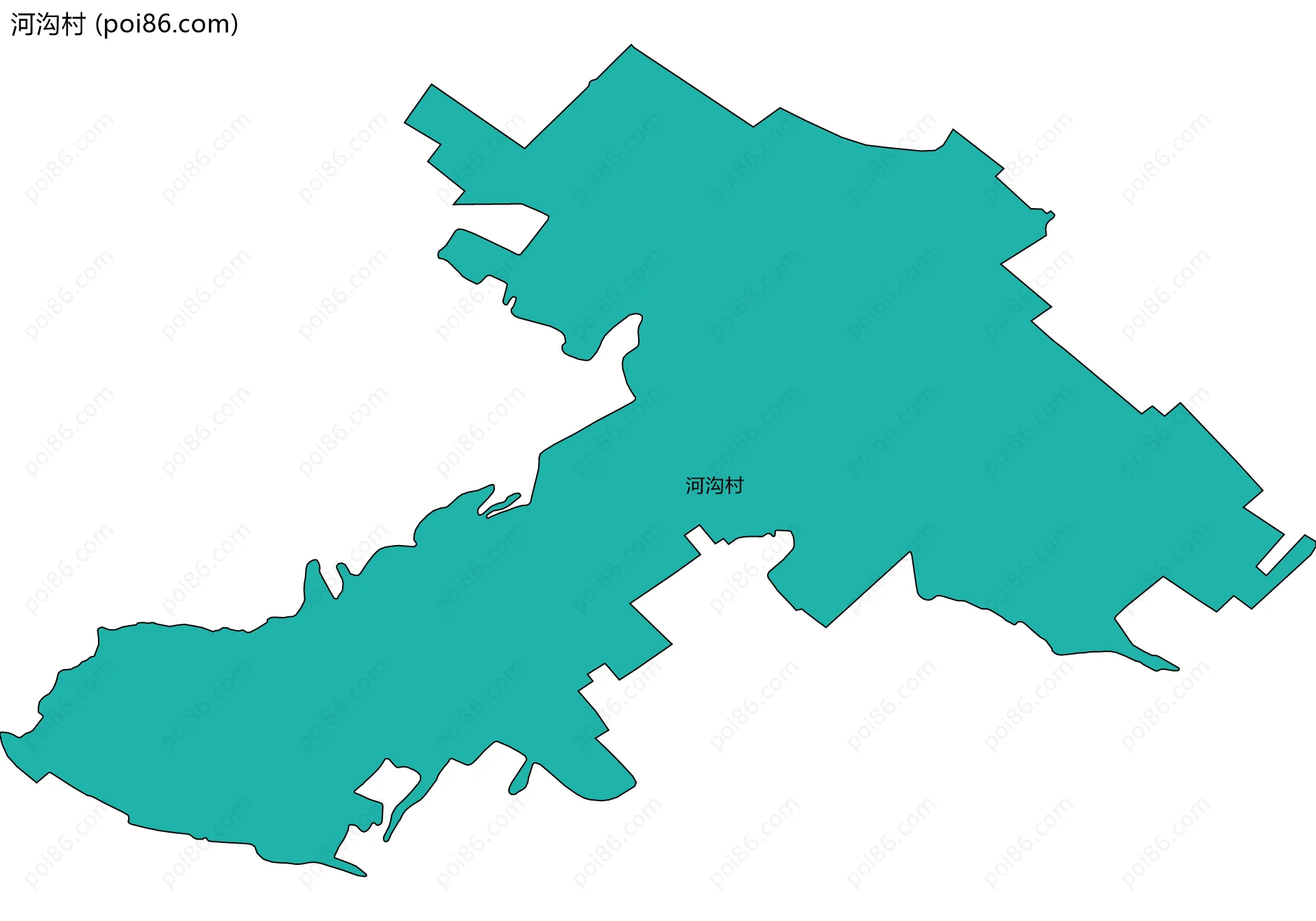 河沟村边界地图