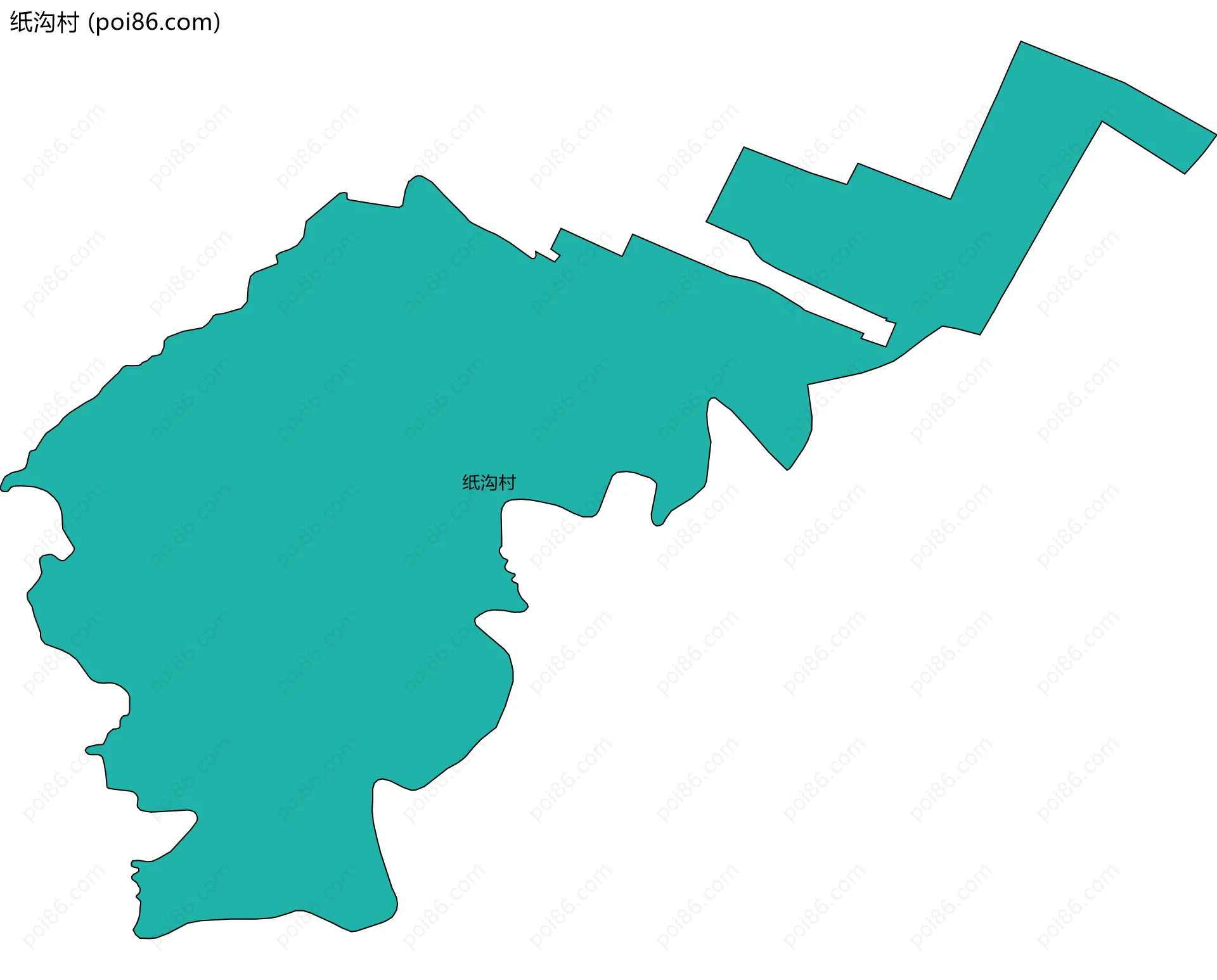 纸沟村边界地图