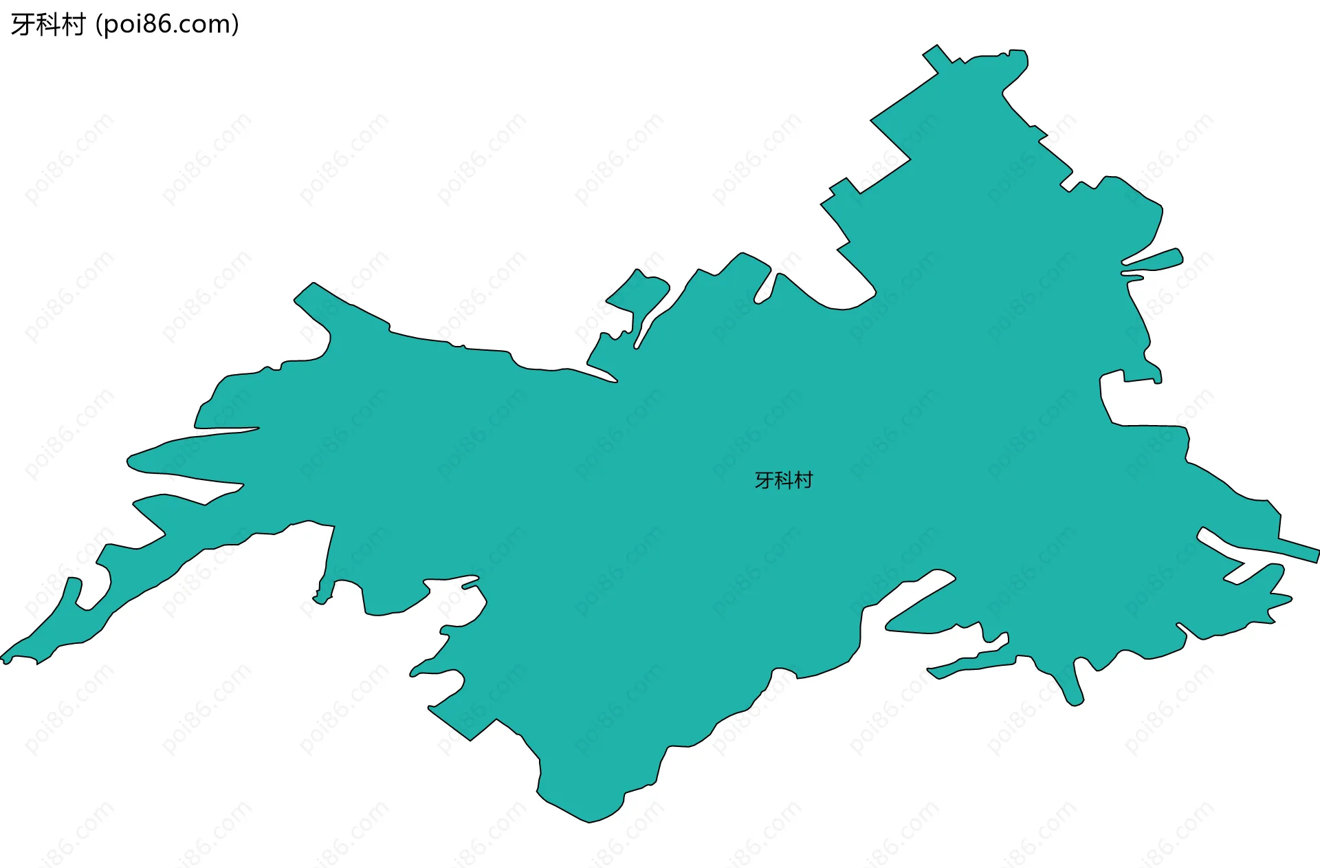 牙科村边界地图