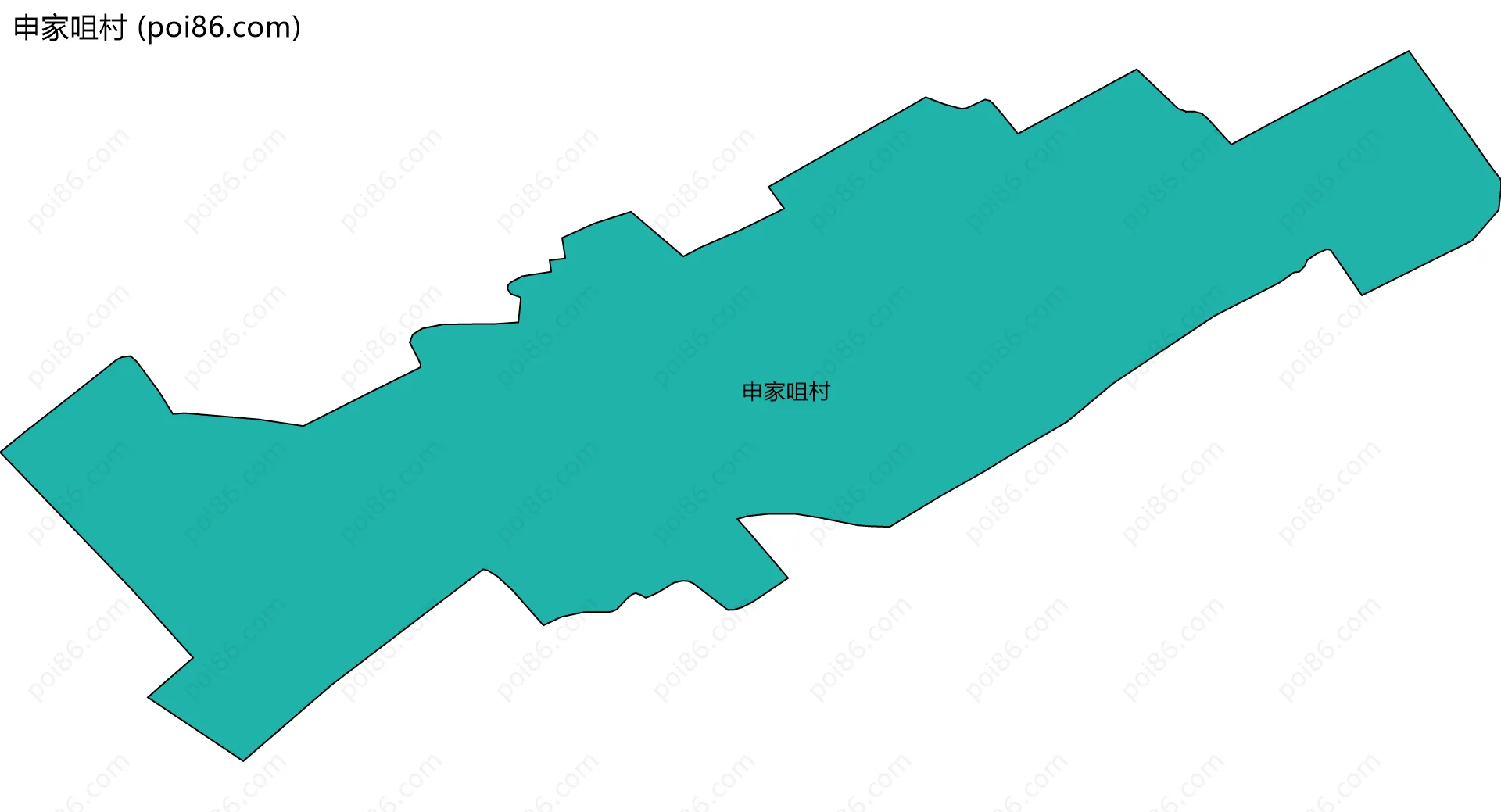 申家咀村边界地图