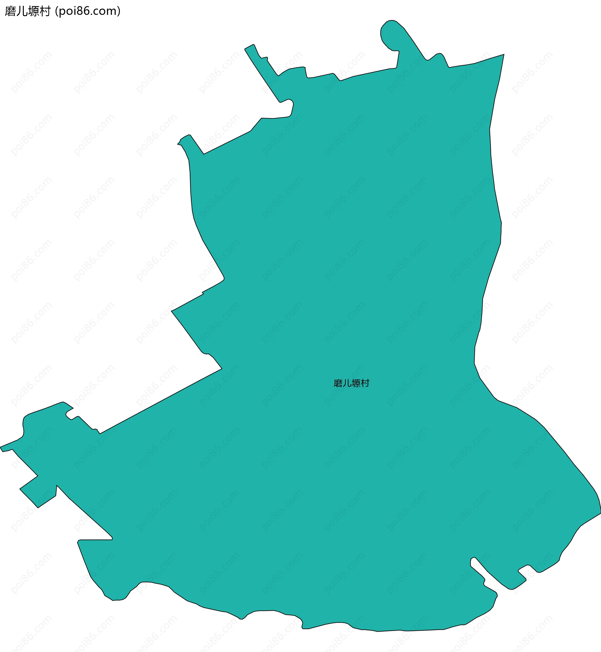 磨儿塬村边界地图