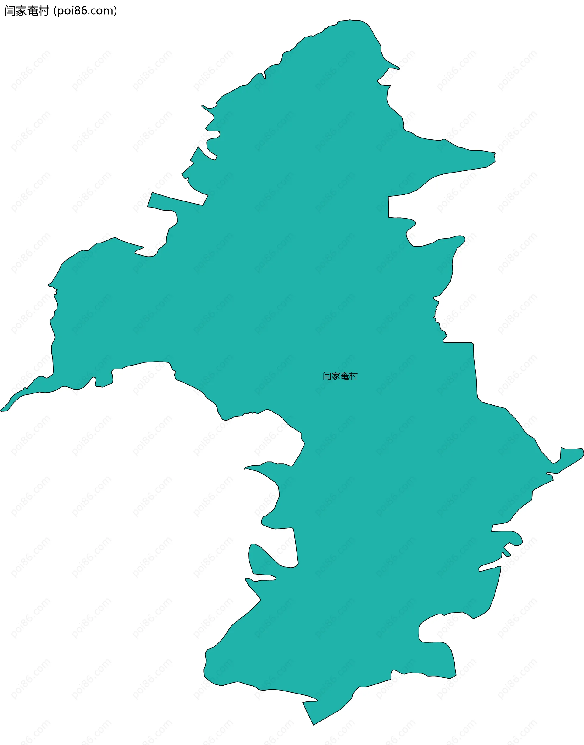 闫家奄村边界地图