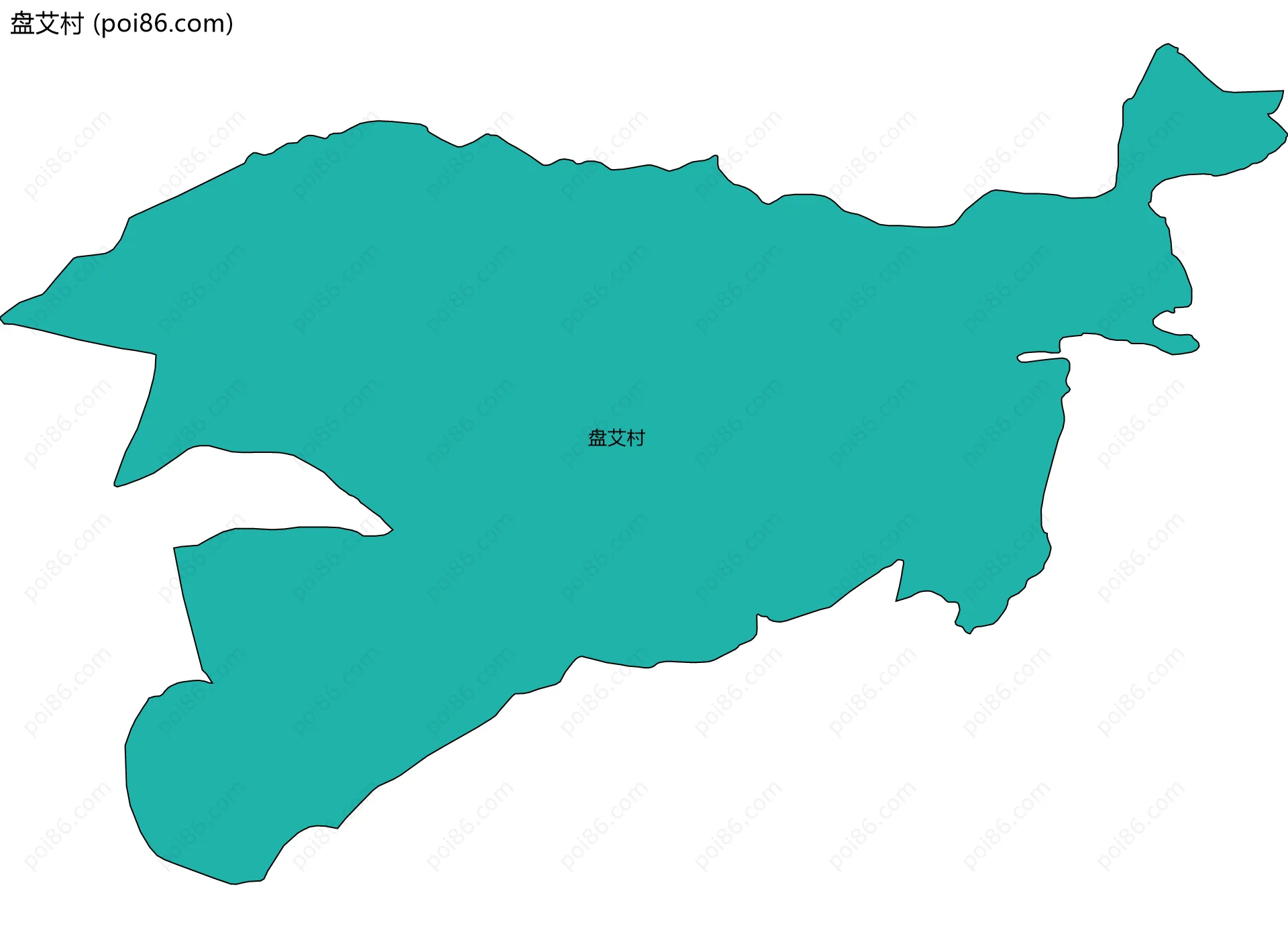 盘艾村边界地图