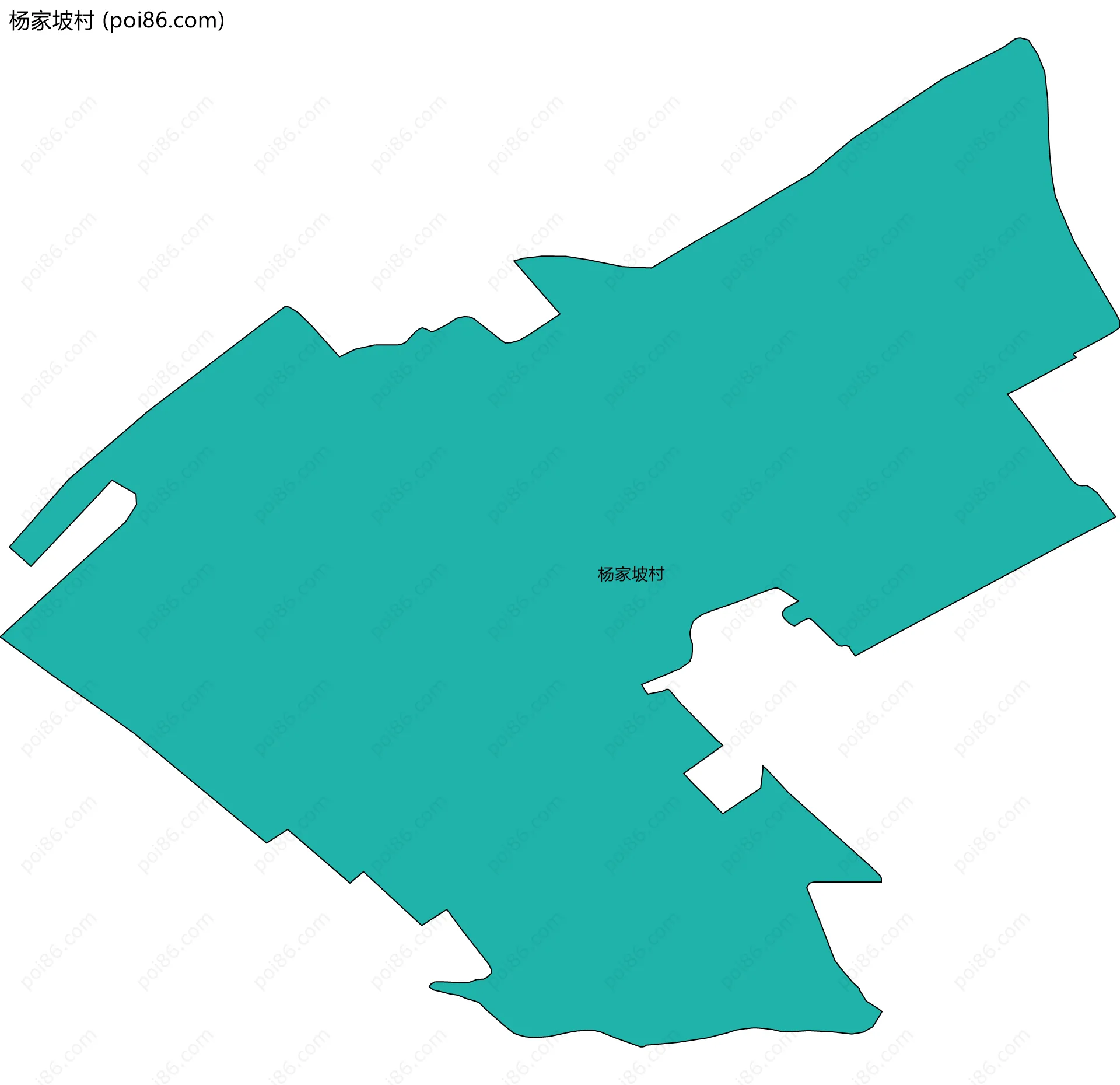 杨家坡村边界地图